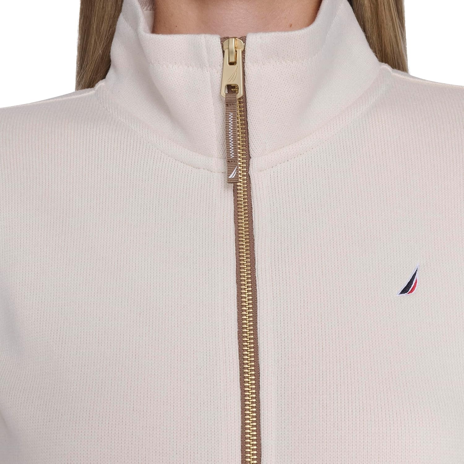 Nautica womens Mockneck Zip Up Fleece Jacket - Image 5