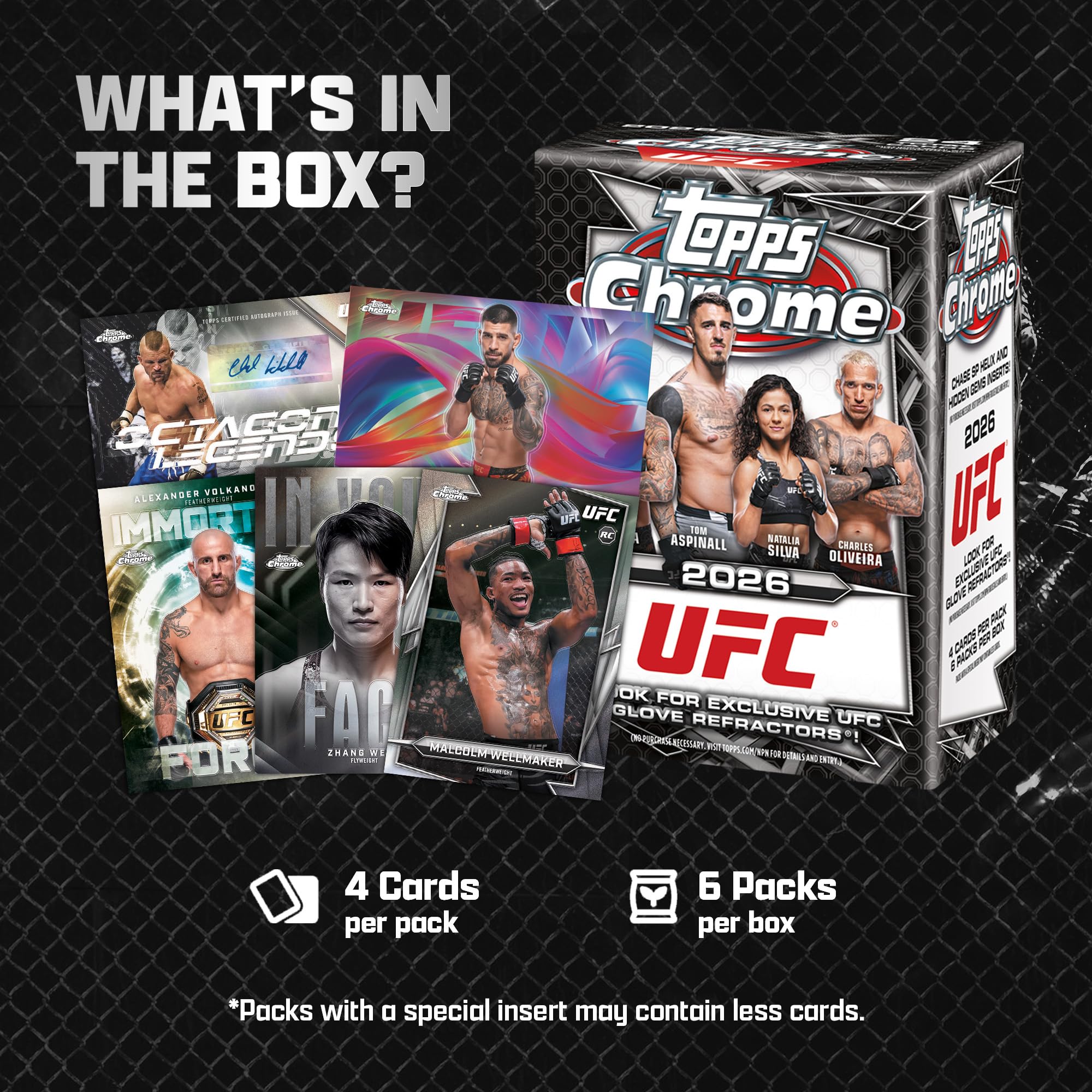 Topps Chrome UFC 2026 - Sellado de fábrica - Caja de valor