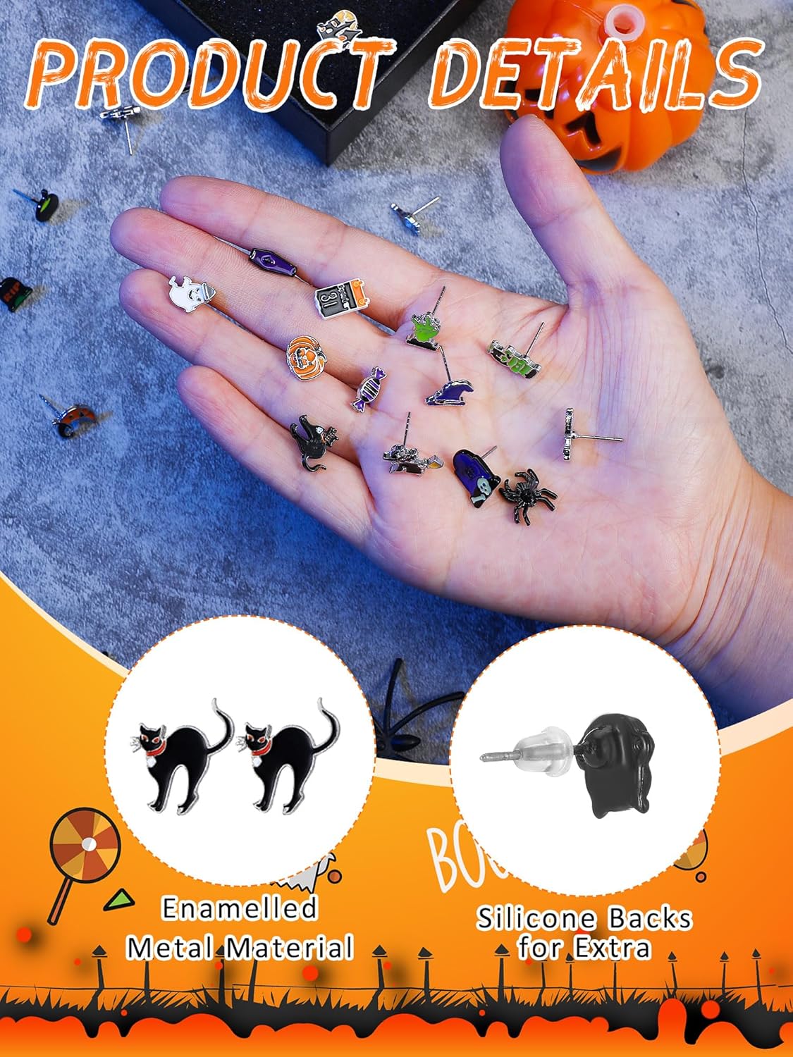 Remuuly 90 Pairs Christmas Earrings for Women Bulk Holiday Stud Earrings Thanksgiving Dangle Earring Set Santa Christmas Tree Snowman Turkey Pumpkin for Jewelry Gifts Party Favors - Image 8