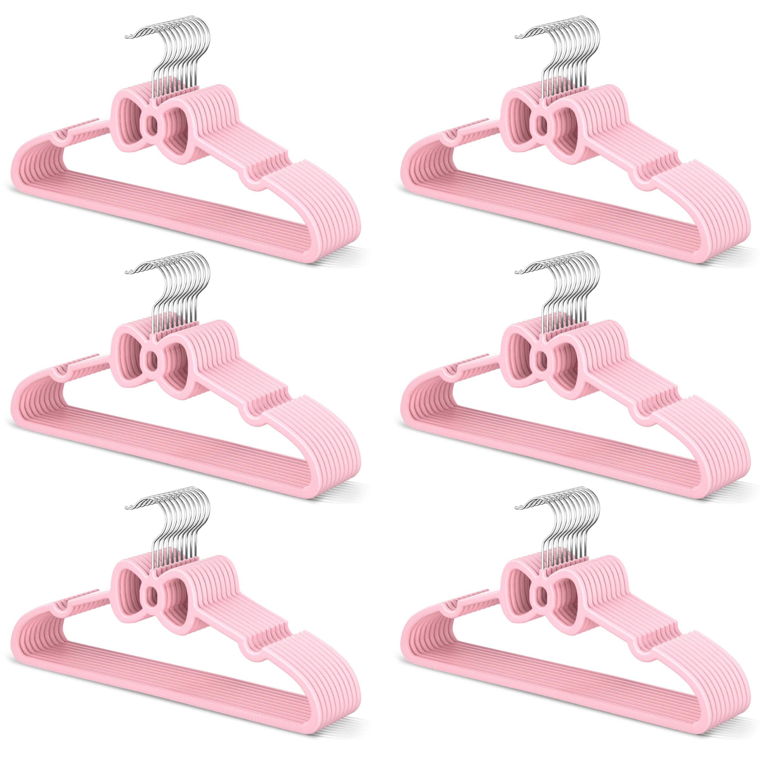 Photo 1 of MLKJHHI Pink Plastic Clothes Hangers - 60 Pack