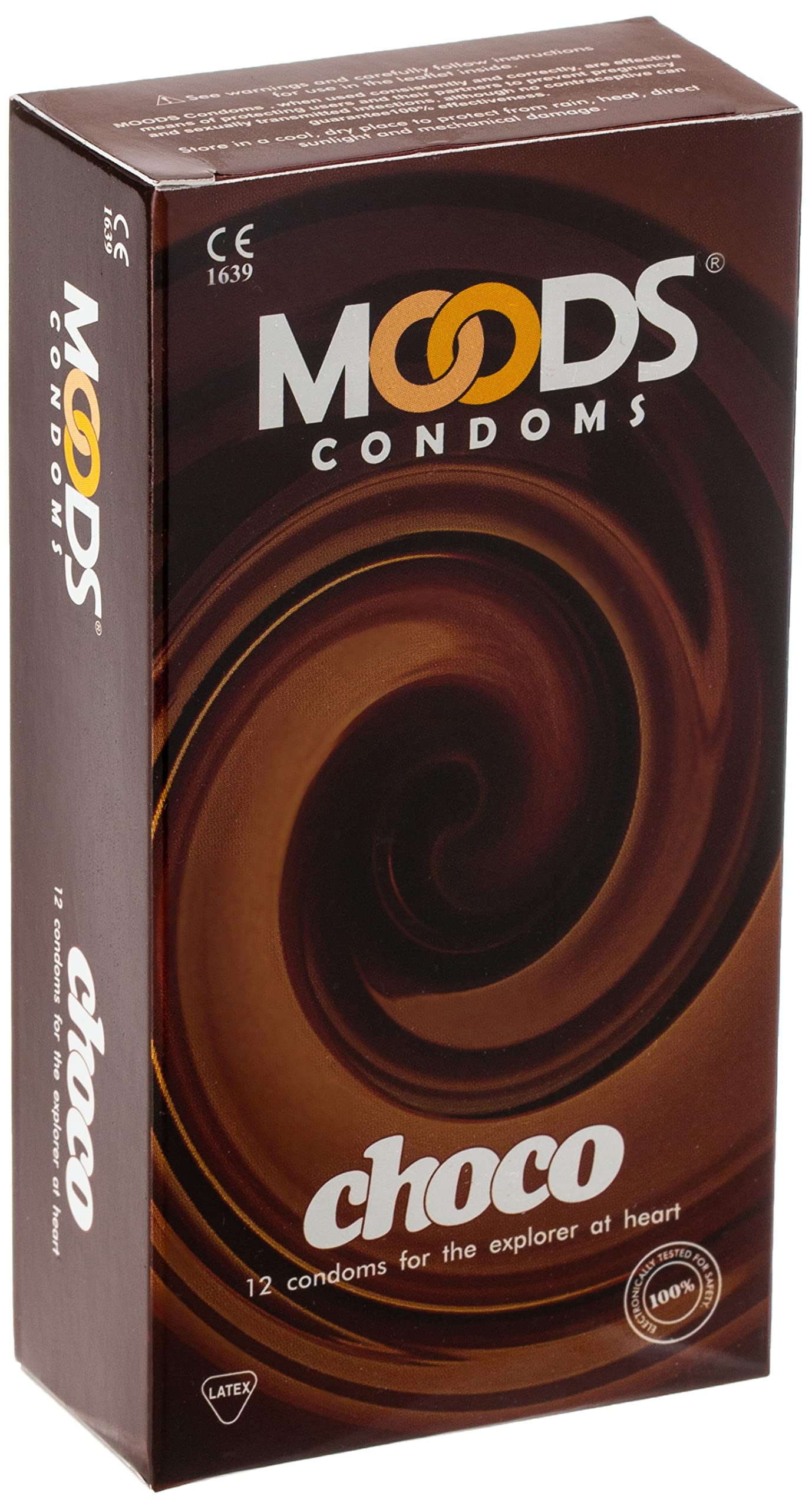 MOODS Choco Lot de 12 préservatifs au goût chocolat pour les amateurs de plaisir