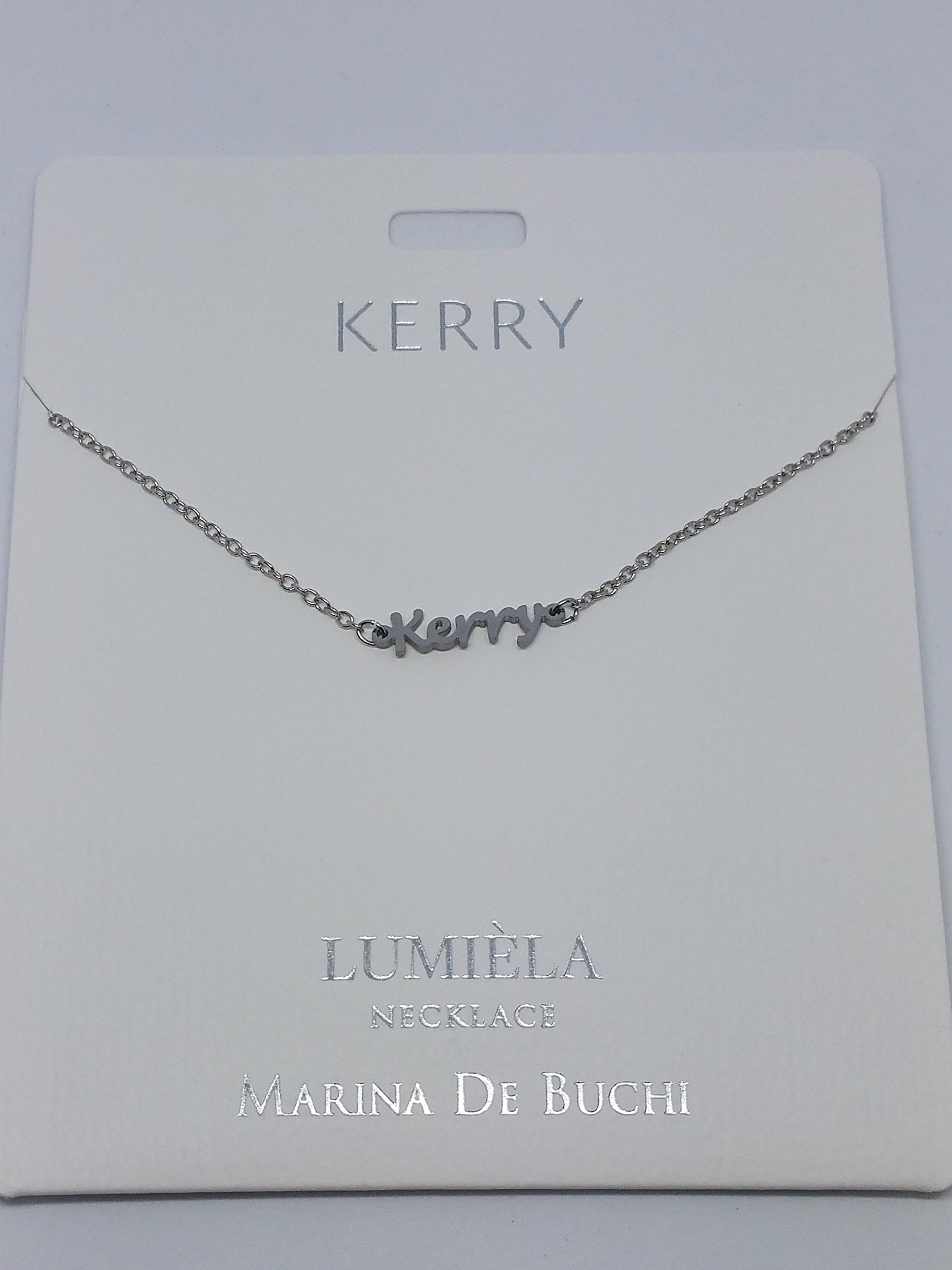 KERRY Named Lumeila Necklace Marina De Buchi Silver Colour Presented By Sterling Effectz