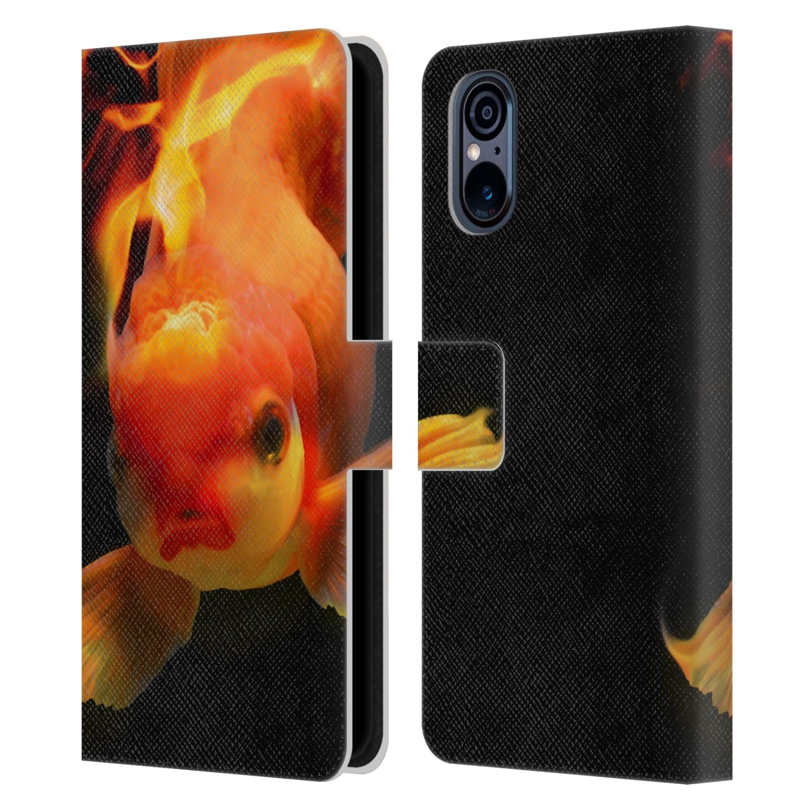Head Case DesignsOfficially Licensed Dave Loblaw Firefish Underwater Leather Book Wallet Case Cover Compatible with Sony Xperia 5 V 5G