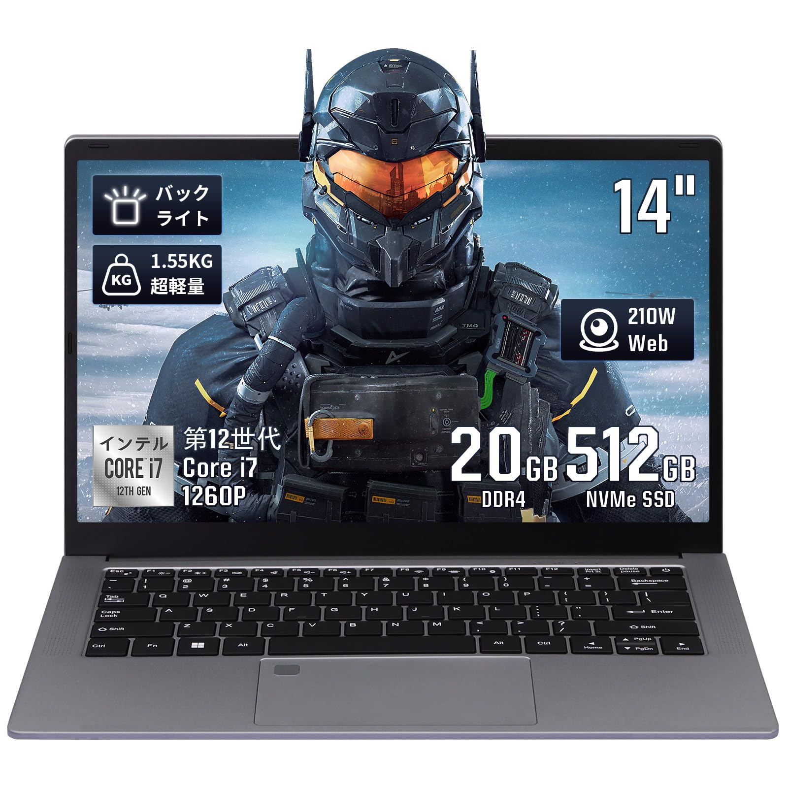 Amazon.co.jp: BINTEC 14インチCore i7 第12世代ノートパソコン