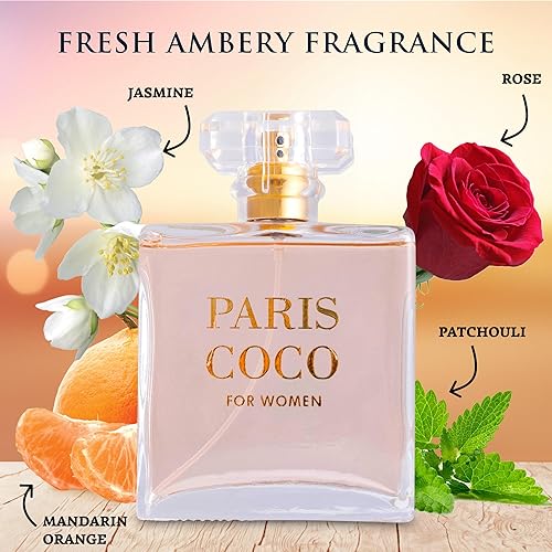 Miniatura 2 de Paris Coco - Eau de Parfum para mujer, 3.4 onzas, pura feminidad en una botella, delicados aromas florales de jazmín y rosa de mayo, una fragancia