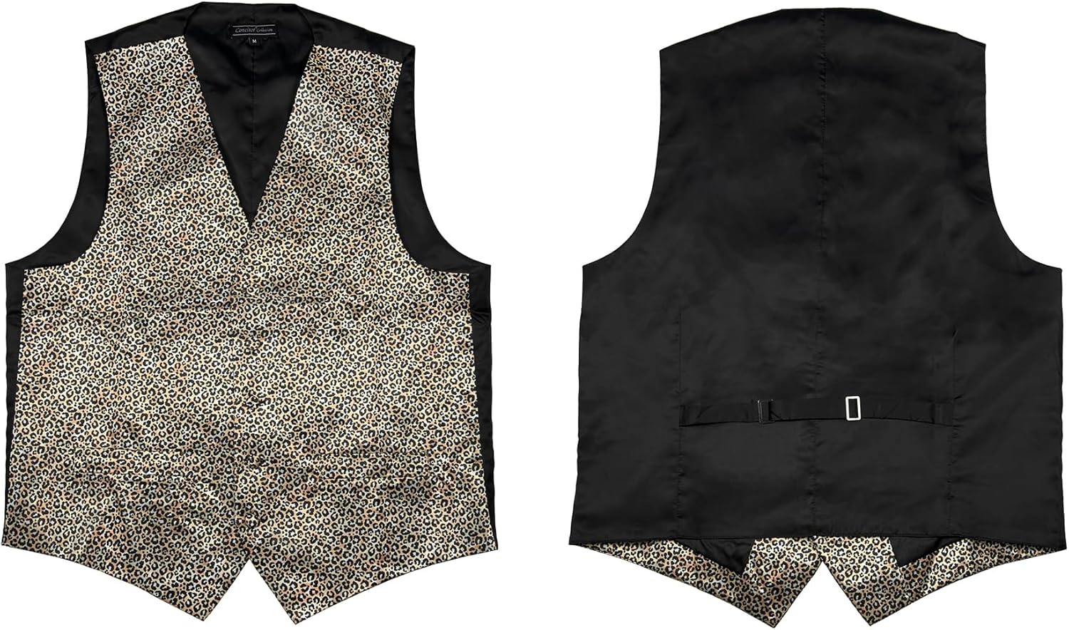 Mens Dress Vest Animal Skin Space Pattern Avocado Necktie Hanky Set