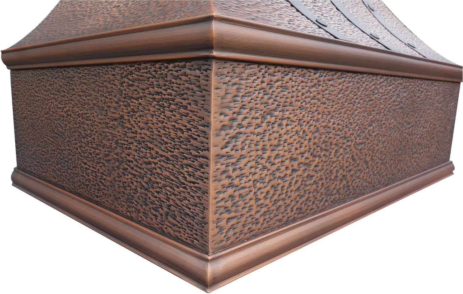 CT Copper Tailor Copper Vent Hood Wall Mount,42'' W,48''H, 1150 CFM Exhaust Fan,Stainless Steel Vent,LED Light,Dishwasher-Safe Baffle Filters,CT-VH7ETR