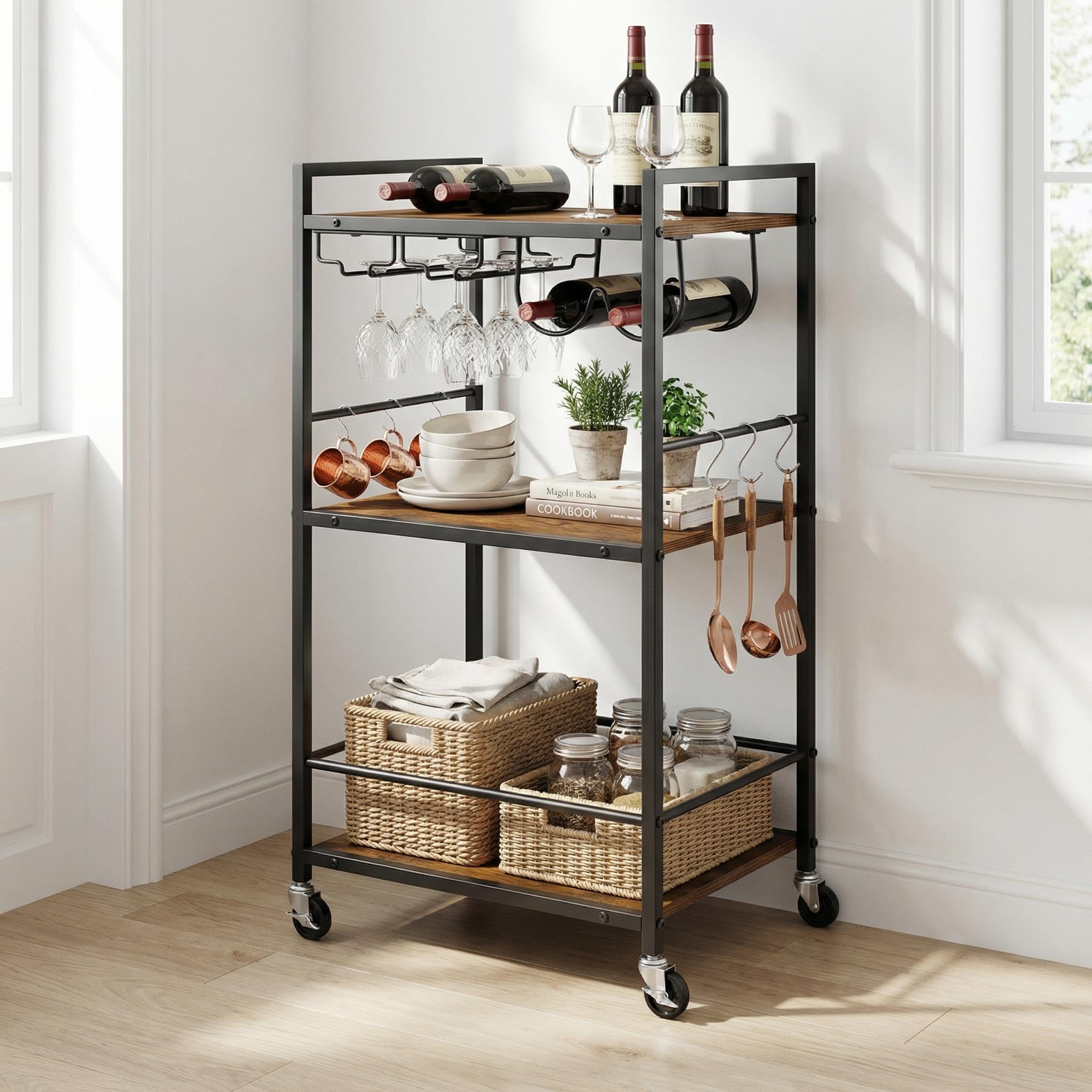 furniturer chariot de bar 3 niveaux