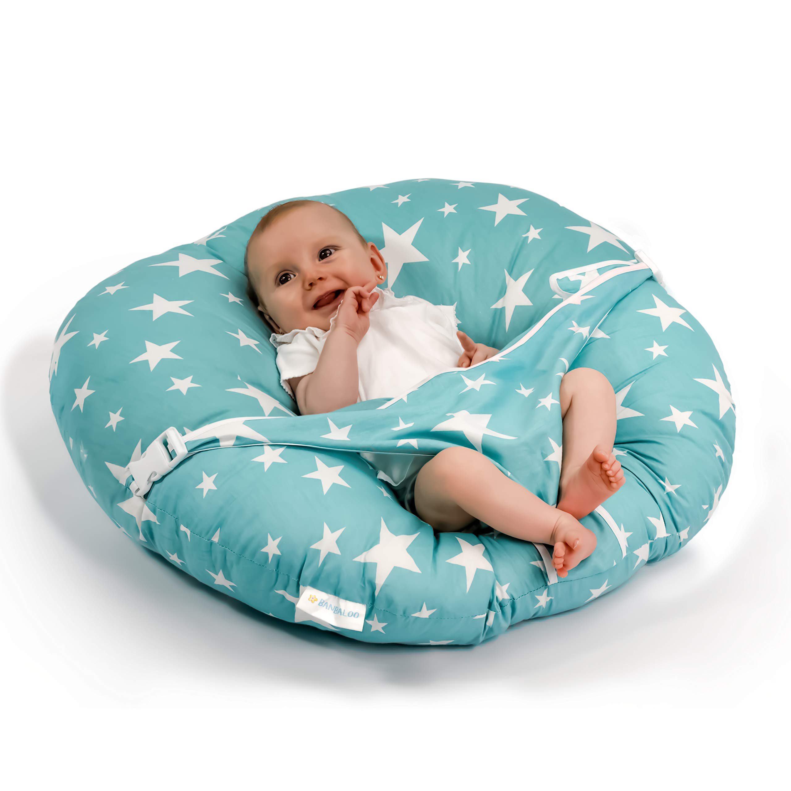 BANBALOO-Tumbona para Recién Nacido- Hamaca Bebé portátil- Nido Bebé Neonato-Cojín Cuna de día -Cuco para Bebés- Ideal Embarazo y Lactancia- Regalo Original Nacimiento-Baby Shower niño y niña.