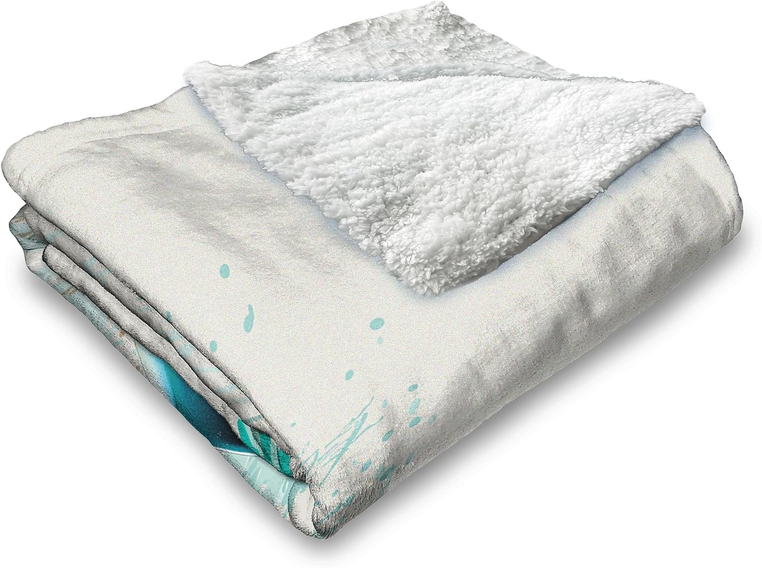 Northwest Jaws Shark Splash Silk Touch Sherpa Throw Blanket 50x60 inches