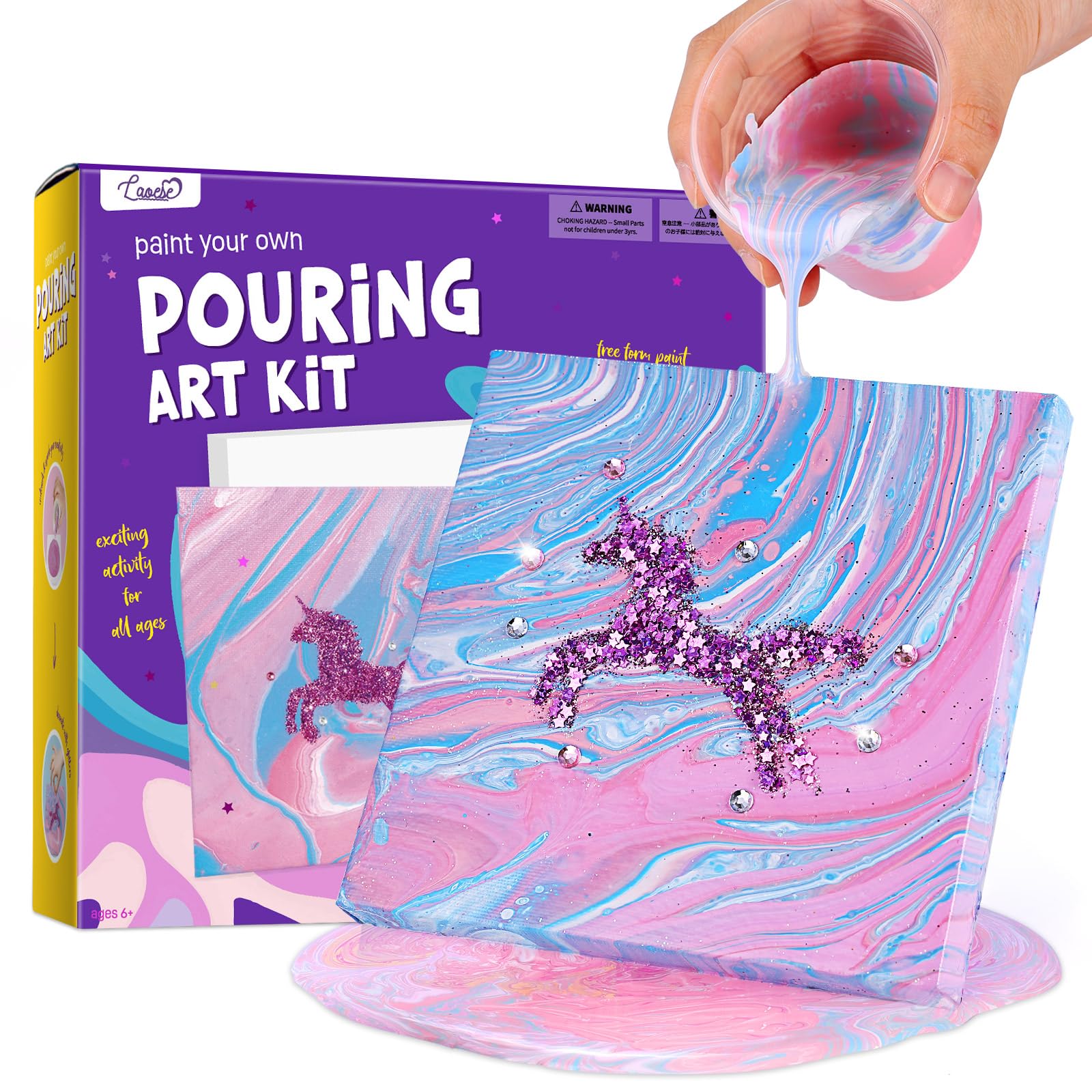 Amazon.co.jp: 流し絵 フォトフレーム ユニコーン おもちゃ 工作キット