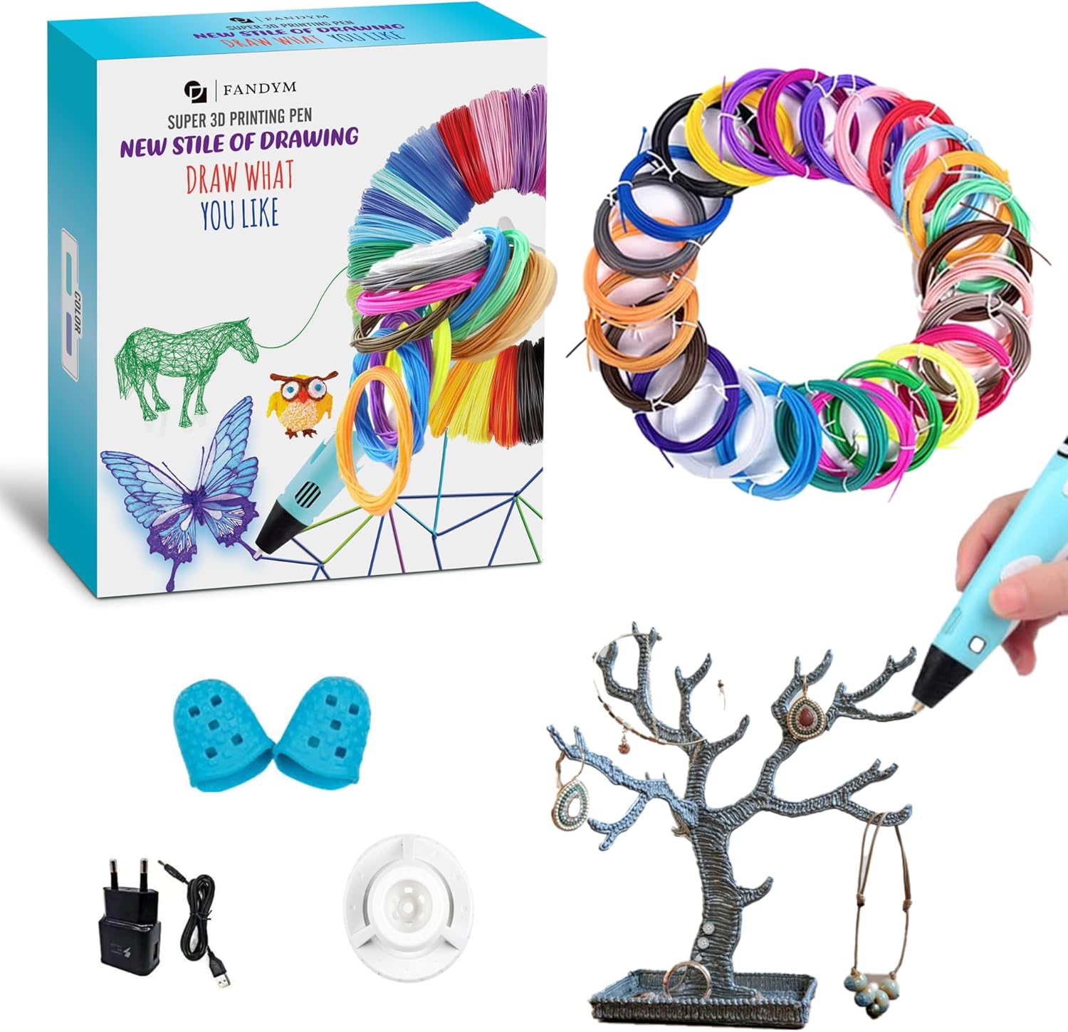 Was Heißt Stift Auf Englisch Komplettes Set mit Filamenten pla 1,75 für 3D-Stift – 30 m – Anleitung