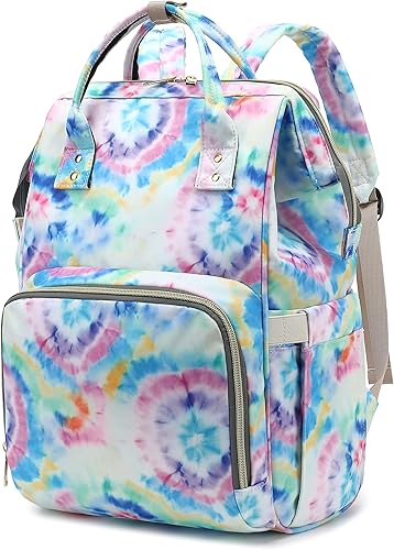 Tie Dye - Mochila para computadora portátil para mujer, mochila escolar universitaria de 15.6 pulgadas, mochilas para computadora para trabajo,