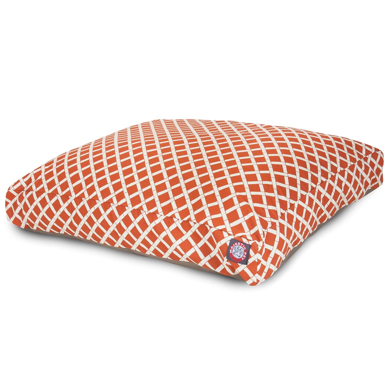 Burnt Orange Bamboo Small Rectangle Indoor Outdoor Pet Dog Bed With Removable Washable Cover By Majestic Pet Products