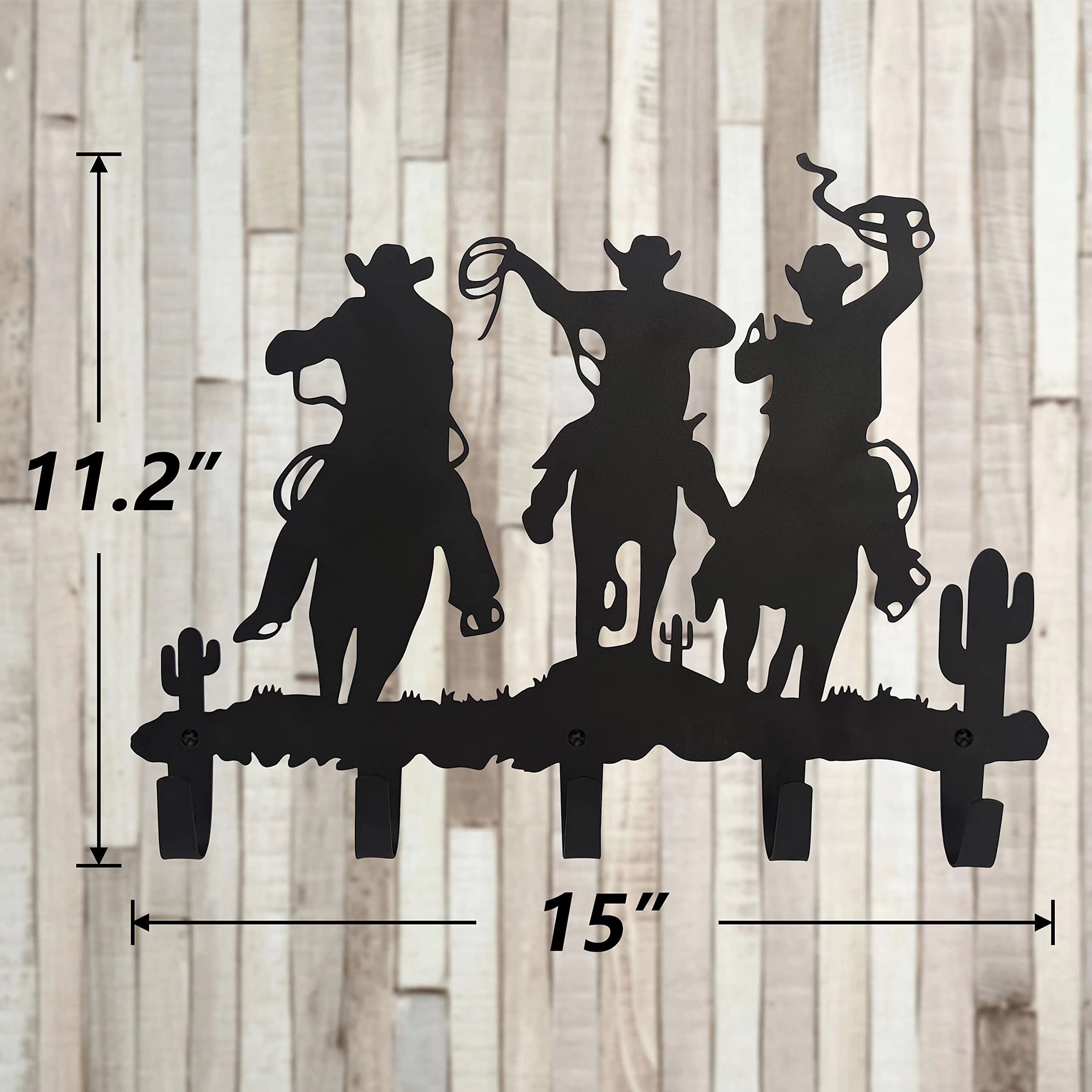 Appendiabiti da parete per cappelli da cowboy, confezione da 4, moderno