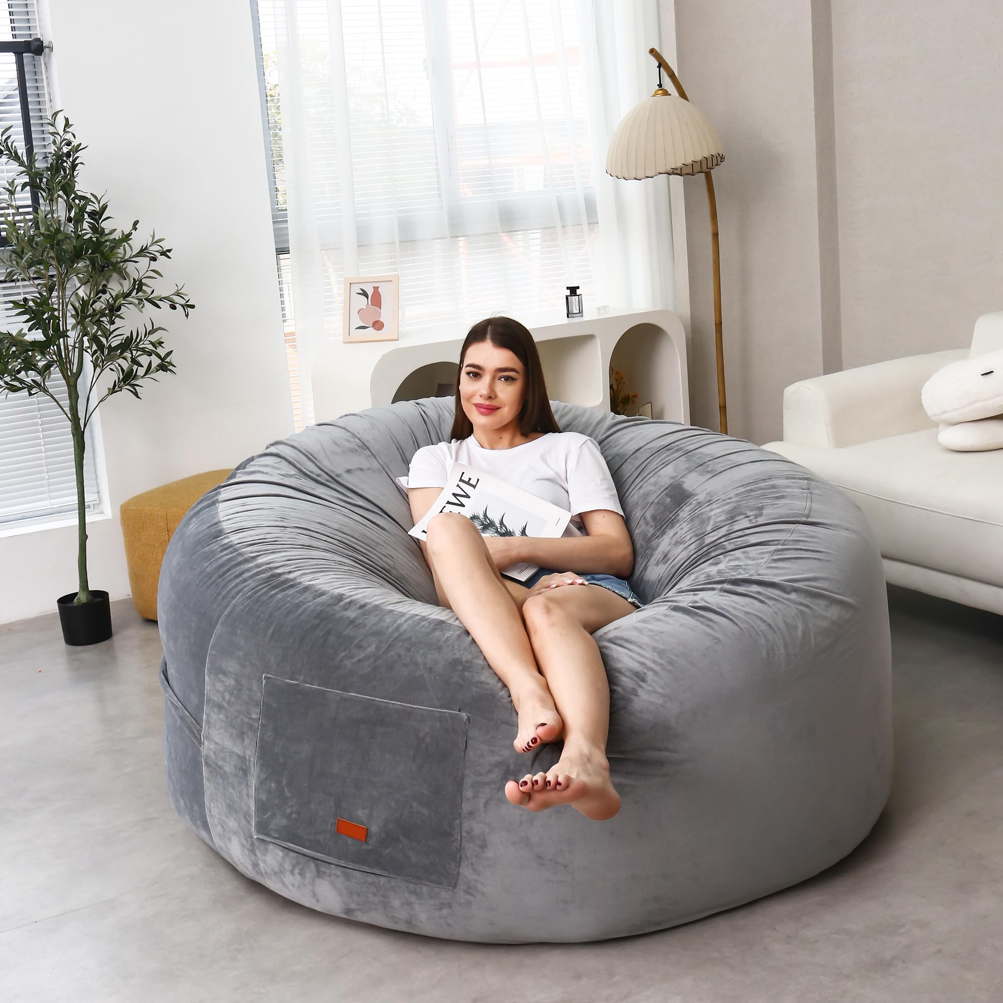 Amazon.com: GYTGWE Giant Fluffy 𝐁𝐞𝐚𝐧 𝐁𝐚𝐠 𝐂𝐡𝐚𝐢𝐫 𝐟𝐨𝐫
