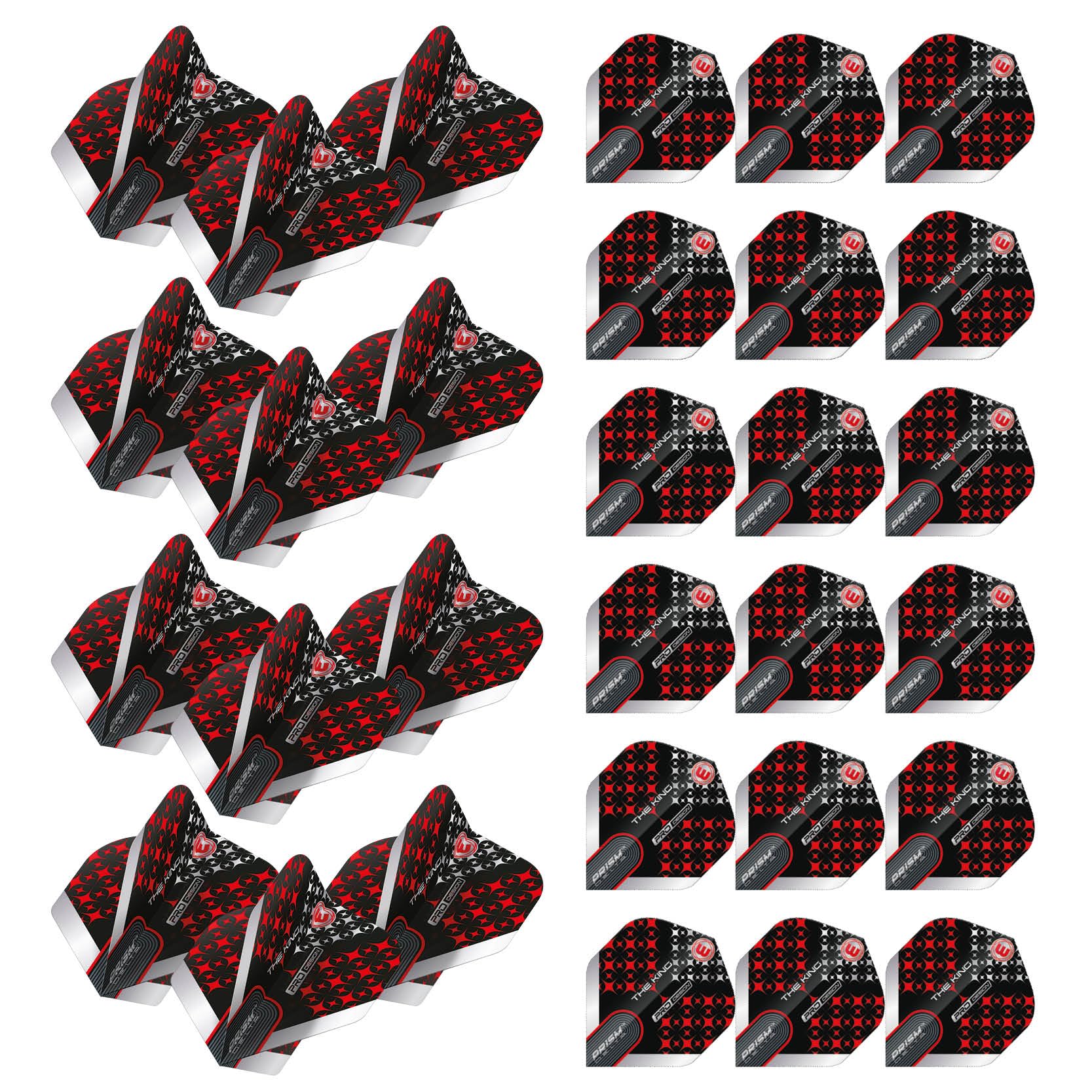 WINMAU Prism Delta The King Regal Dart Flights - 10 sets per pack (30 dart flights in total)