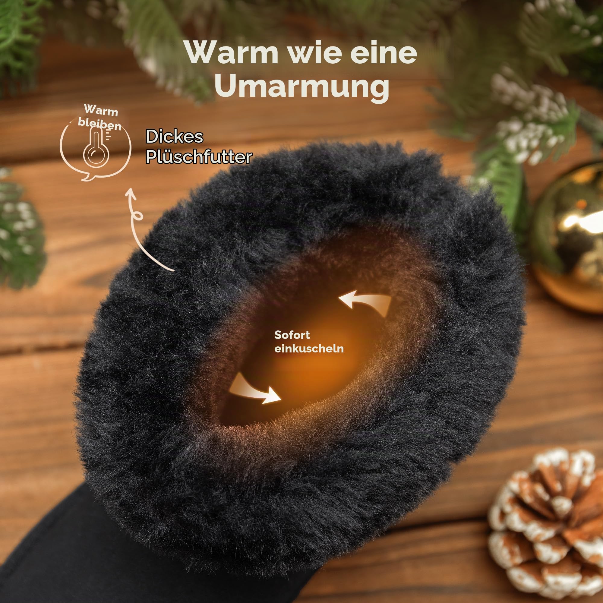 DREAM PAIRS Klassische Wildleder Schneestiefel