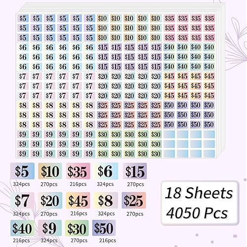 Miniatura 9 de Starboling Calcomanías de venta de garaje, calcomanías de venta de patio de 1 pulgada, 1400 calcomanías de precio de venta de garaje, calcomanías de