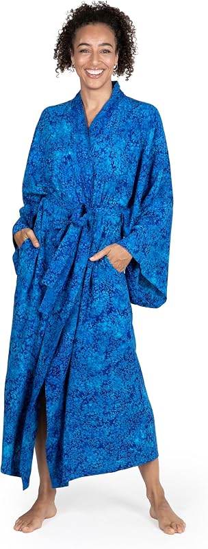 Corbata larga artesanal de batik de rayón teñida de ropa de Bali estampada en azul de Indonesia ' Misty Ocean'