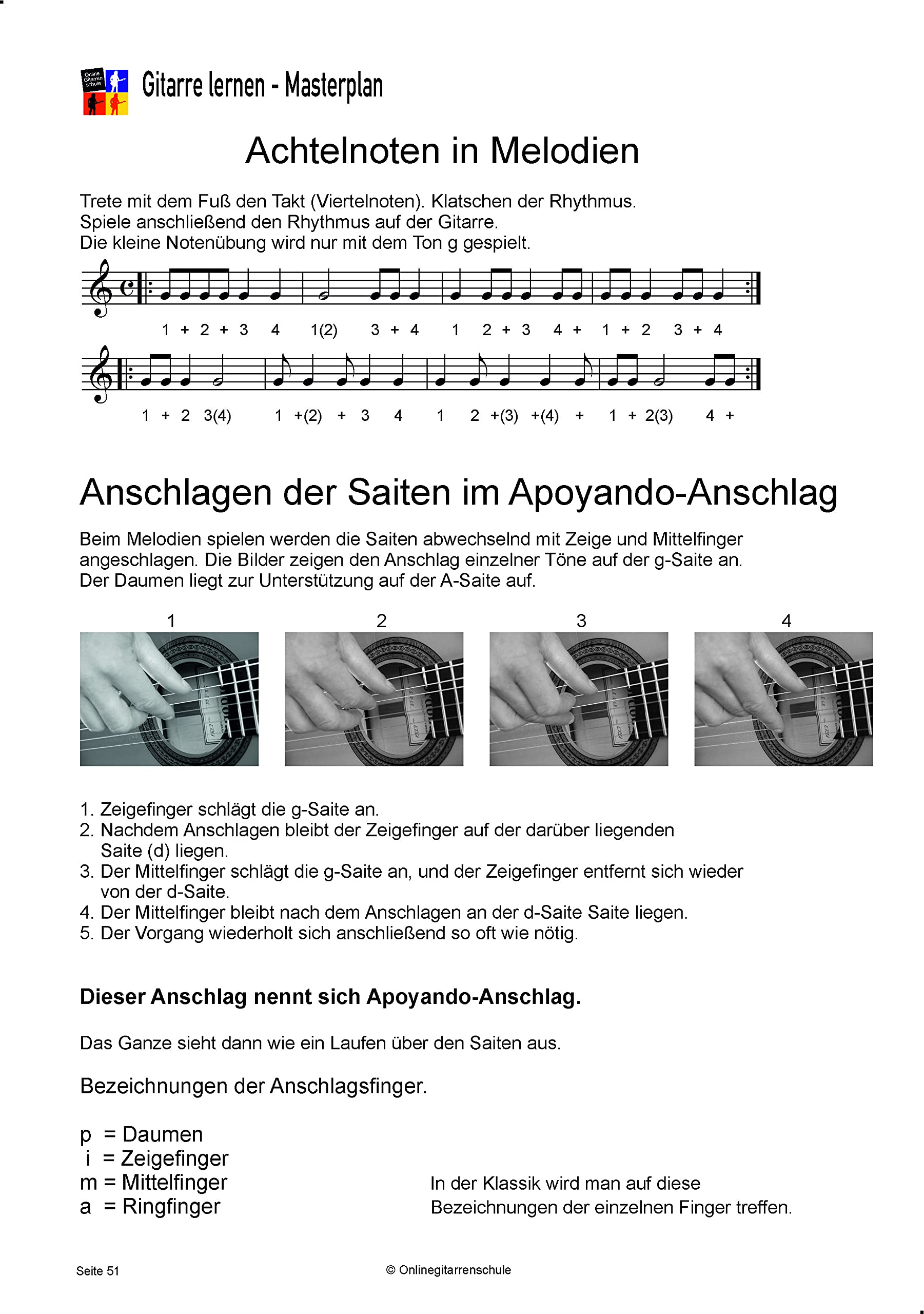Gitarre lernen Masterplan Arbeitsbuch