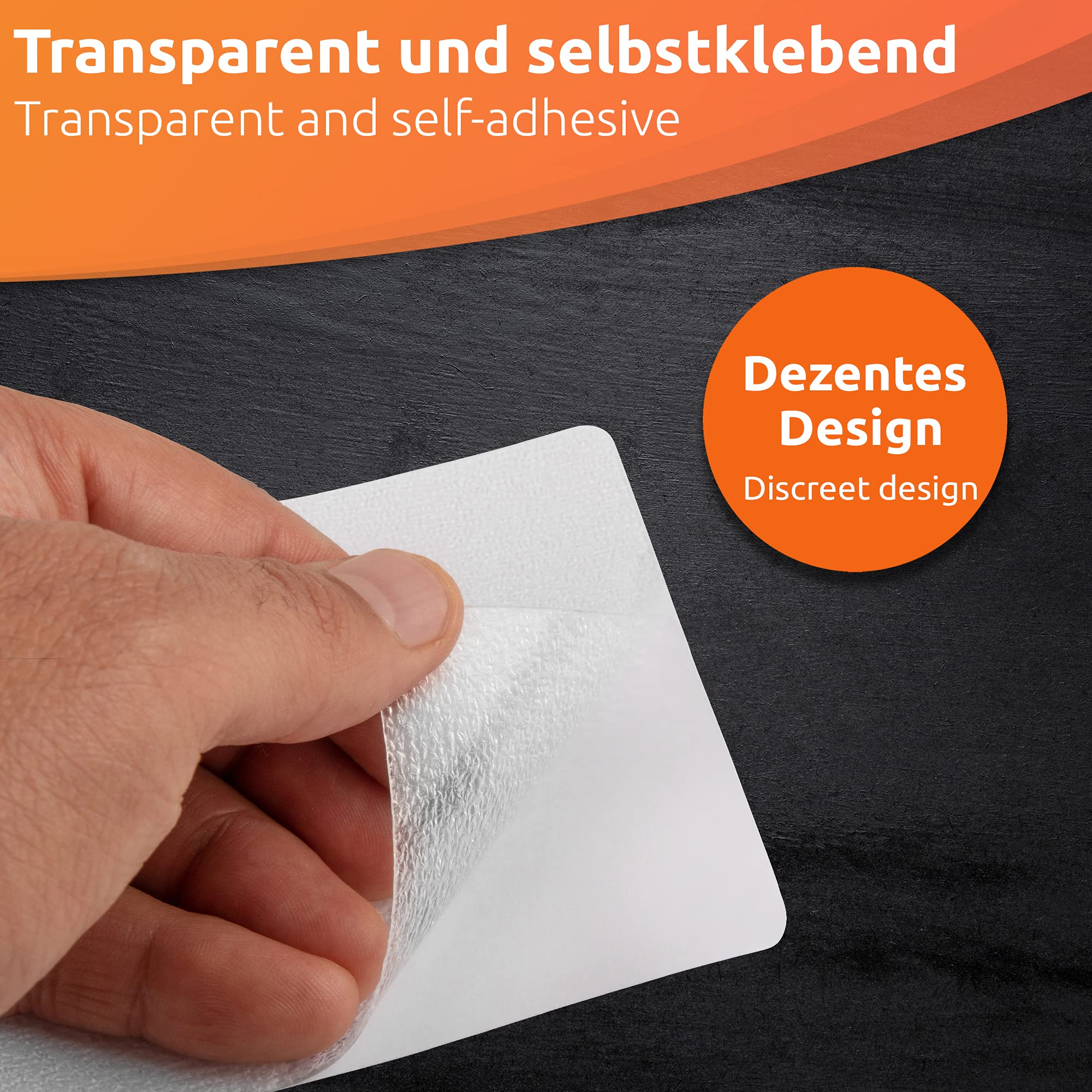 ECENCE Podkładki antypoślizgowe pod prysznic i wannę, zestaw 12 sztuk, przezroczyste, wkładki prysznicowe, antypoślizgowe, samoprzylepne maty do wanny, łatwe zdejmowanie, folia schodowa, ochrona przed