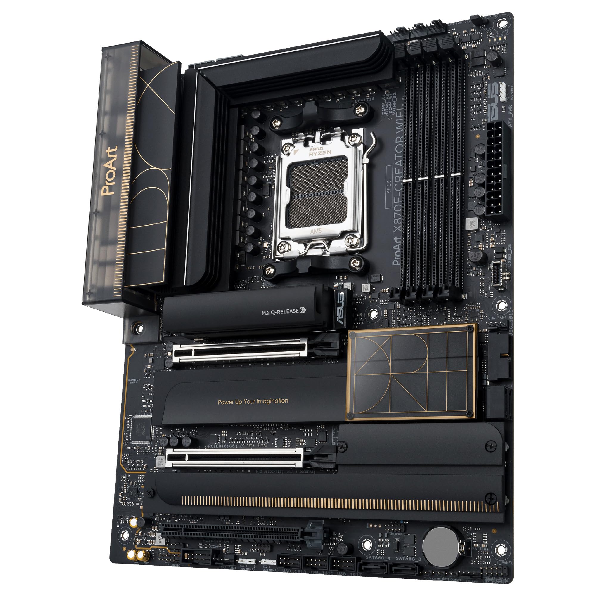 ASUS ProArt X870E-CREATOR WiFi -Placa Base AMD X870E ATX, PCIe 5.0 x16 Compatible con GPU de última generación, 16+2+2 etapas de Potencia, DDR5, Doble USB4, LAN de 10 GB y 2,5 GB, WiFi 7, 4X M.2