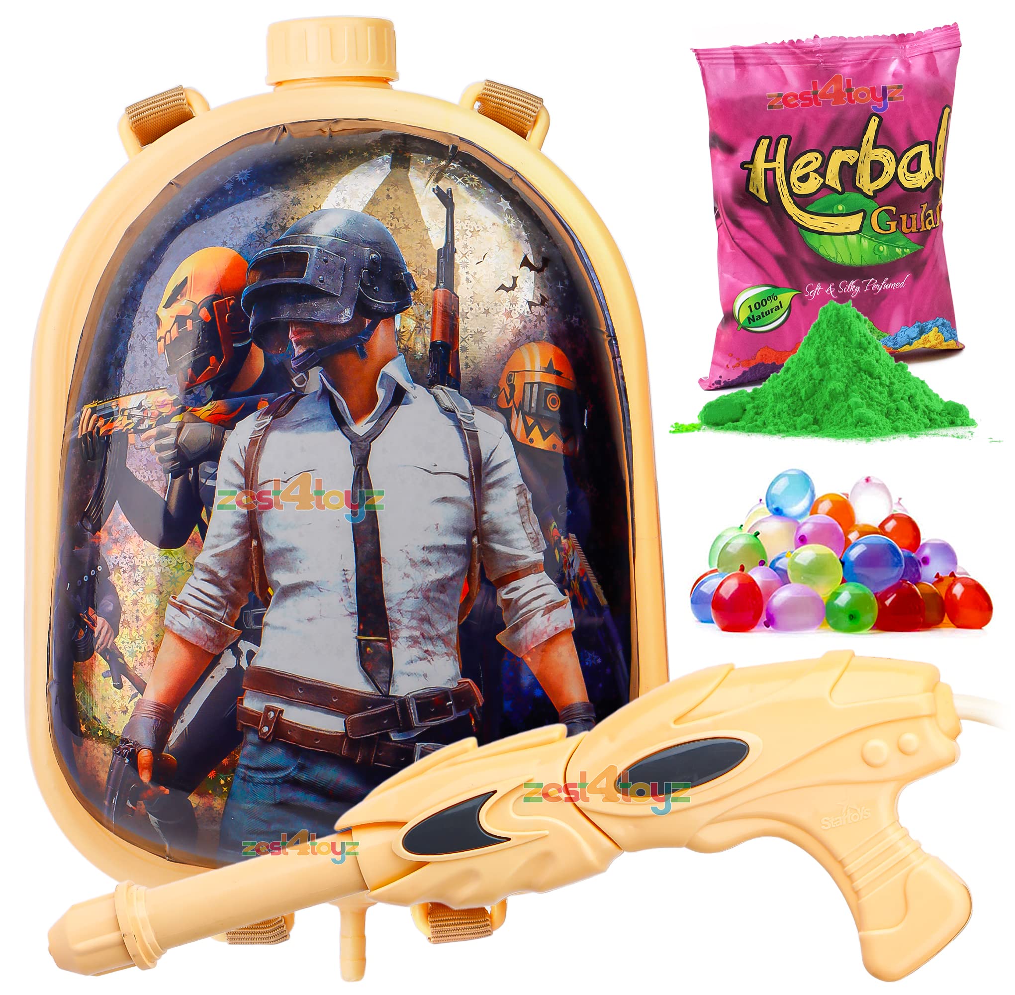 Zest 4 Toyz Holi Pichkari Water Gun for Kids Boy Girl Powerful High Pressure Tank Spray with 1 Pkt Holi Color & 100 Balloon - Dazzle Tank (B09QGVPZVF) Amazon Price History, Amazon Price Tracker