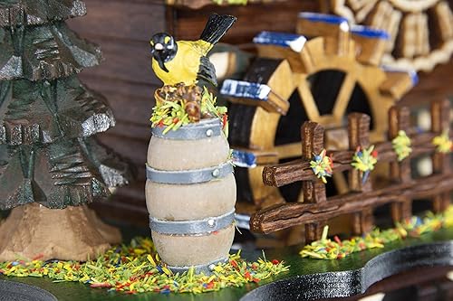 Miniatura 5 de Cuckoo Palace German Cuckoo Clock - The Brotzeit House - with Quartz Movement - 10.3 inches high - Black Forest Clock