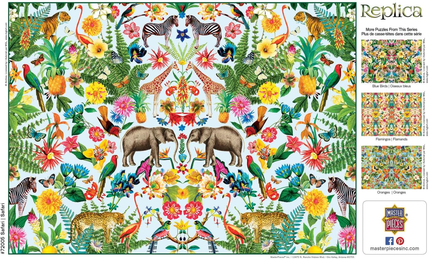 MasterPieces 1000 Piece Jigsaw Puzzle for Adults, Family, Or Youth - Safari - 19.25"x26.75"