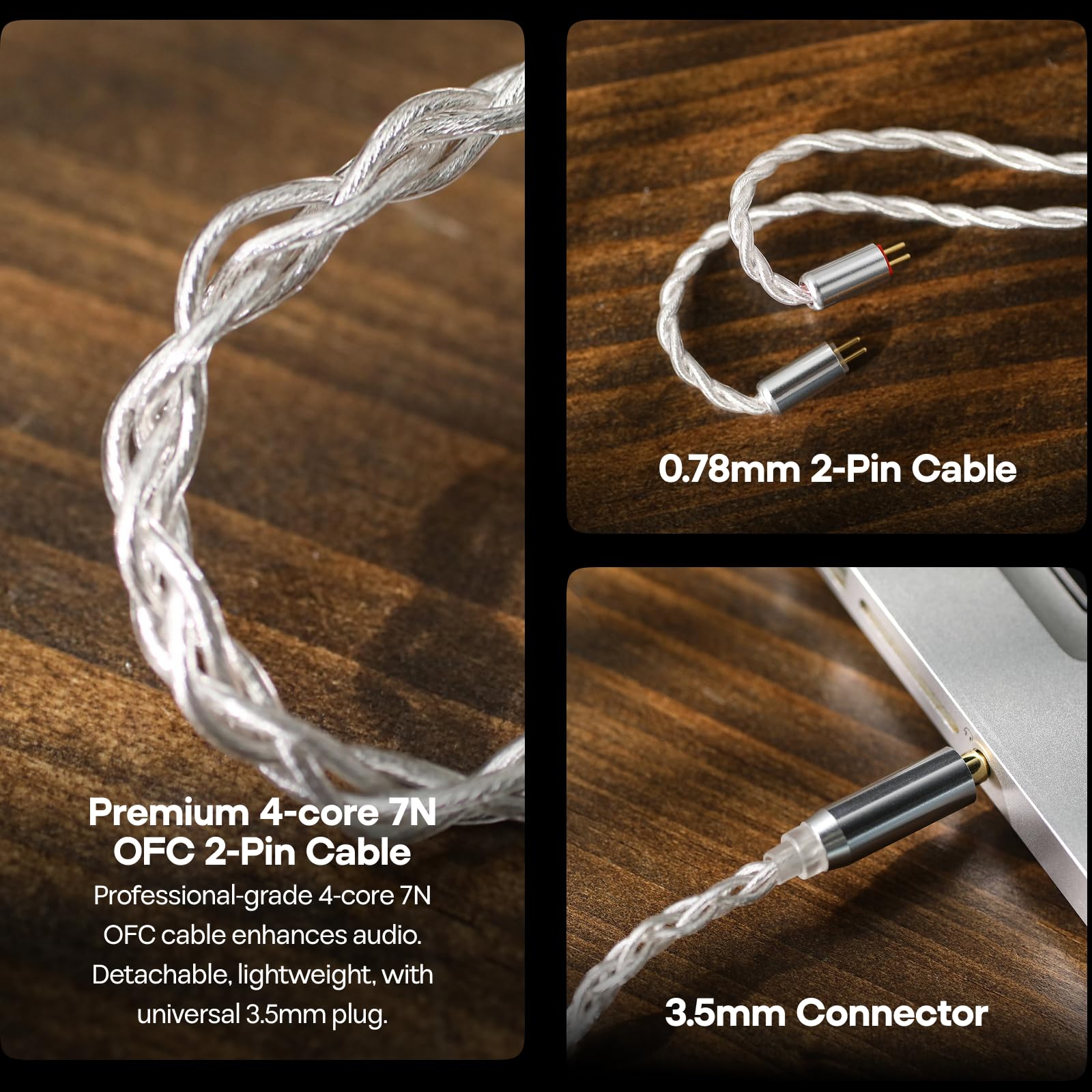 Kiwi Ears Orchestra Lite - Auricolari in-ear per monitor da studio, con cavo OFC staccabile, mascherina artigianale per musicisti audiofili (blu)