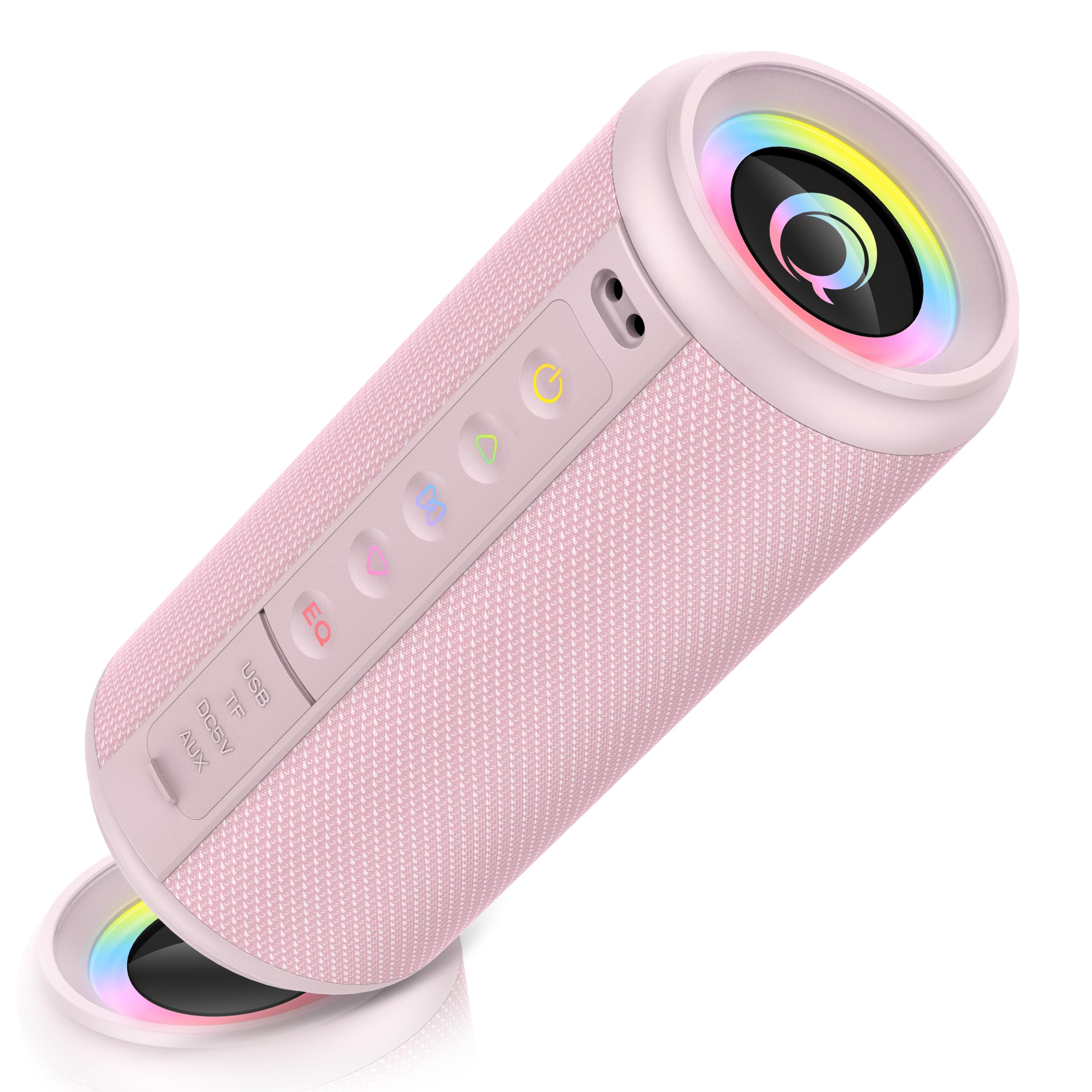 Altoparlante Bluetooth, Mini Altoparlante Portatile Bluetooth 5.0 Altoparlante Wireless Portatile Stereo Rich Bass con Luci Colorate per Viaggi All'aperto(Blu