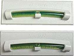 Apex RV Adesivo de nível de bolha graduado para trailer, trailer, trailer, motorhome e caravana branco, pacote com 2 (branco)