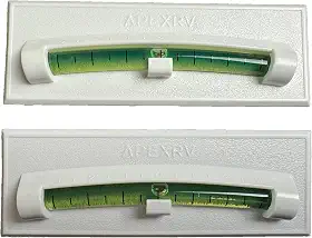 Apex RV Adesivo de nível de bolha graduado para trailer, trailer, trailer, motorhome e caravana branco, pacote com 2 (branco)