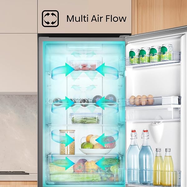 Hisense RB327N4WCE 55cm Freestanding 50/50 Fridge Freezer - 256 litre capacity - Total No Frost - Non-plumbed Water Dispenser - Silver - E Rated, H182.4 x W55 x D55.6 (cm) - 5