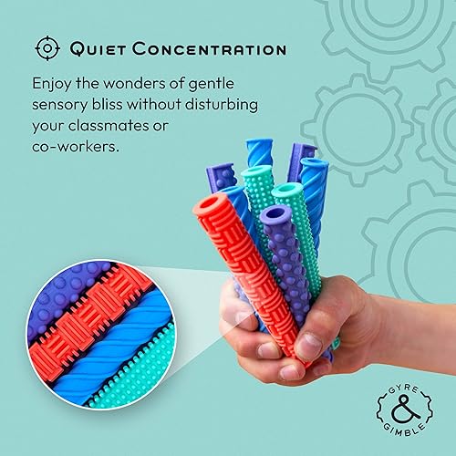 Miniatura 2 de Gyre & Gimble Fundas de Lápiz de Silicona Texturizada para Dedos Nerviosos Silenciosos – Transforma Tu Lápiz Mecánico en una Herramienta Sensorial