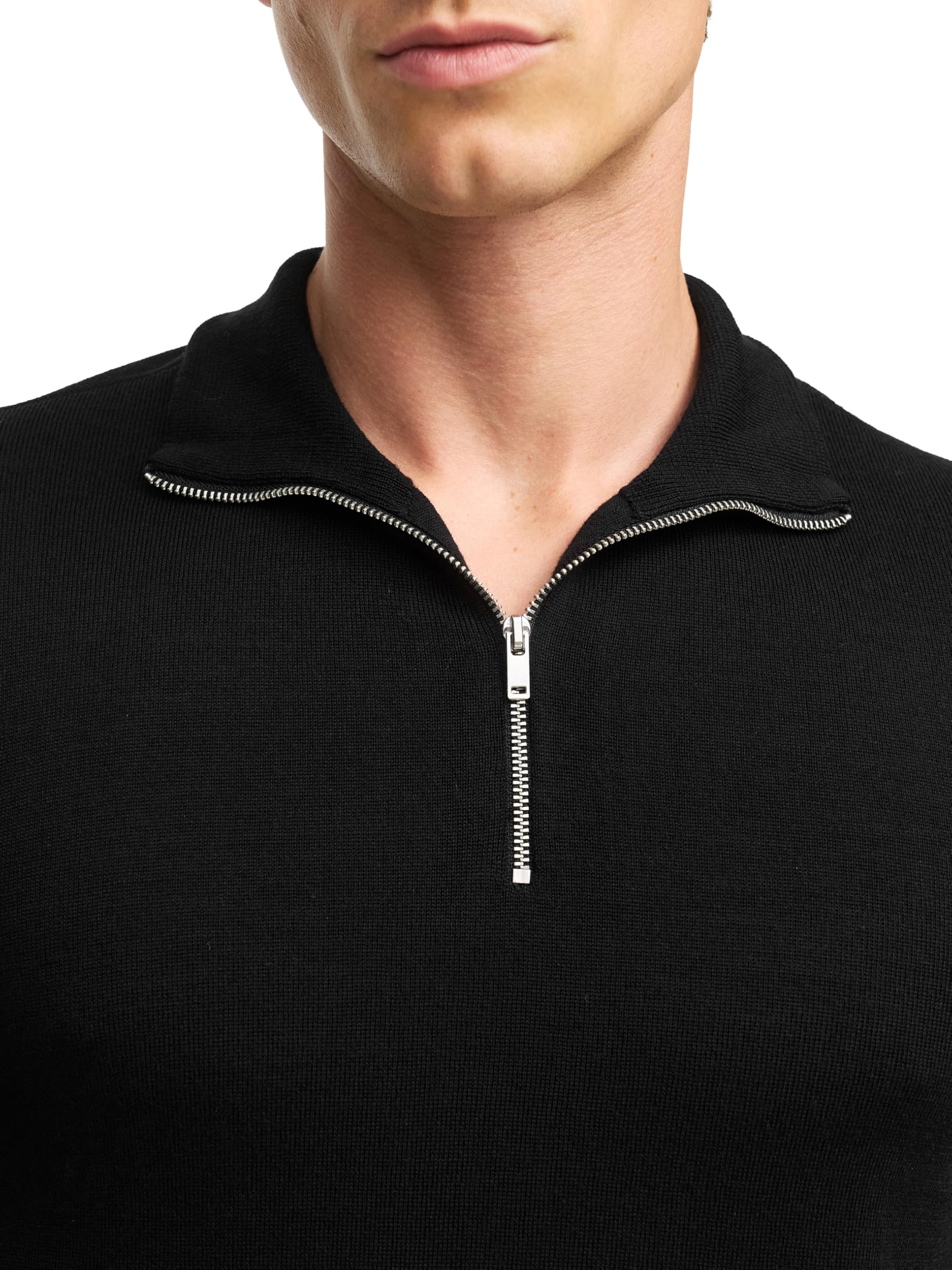 KSJohannes Merino Half Zip Knit Maglione da uomo in 100% lana merino con mezza zip | Maglione da uomo a maglia fine