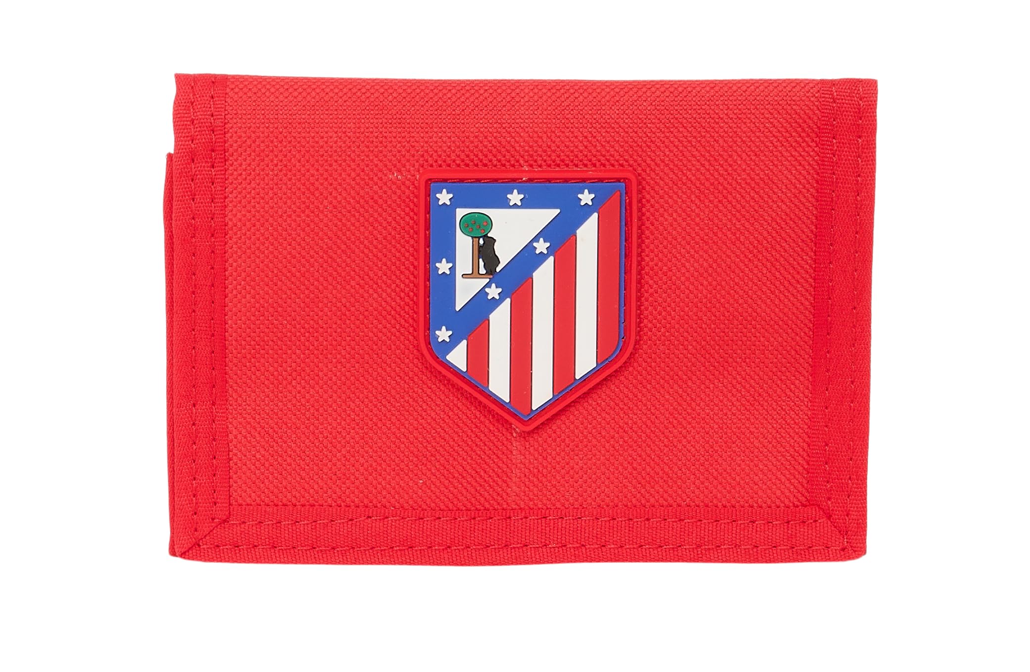 Safta ATLÉTICO DE Madrid - Cartera Billetera con Cabecera, Cartera Billetera, Monedero, Cómoda y Versátil, Calidad y Resistencia, 12.5x9.5 cm, Color Rojo