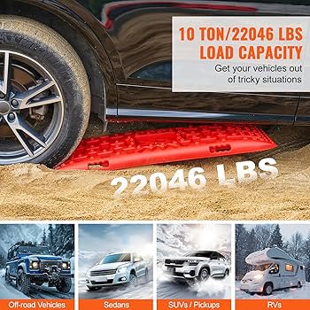 2PCS Traction Boards With TPR For Mud Snow Sand Storage Bags Short Black | UK