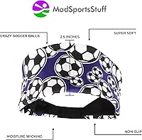 Vista 4 de MadSportsStuff Diadema de fútbol loca con logotipos de balón de fútbol