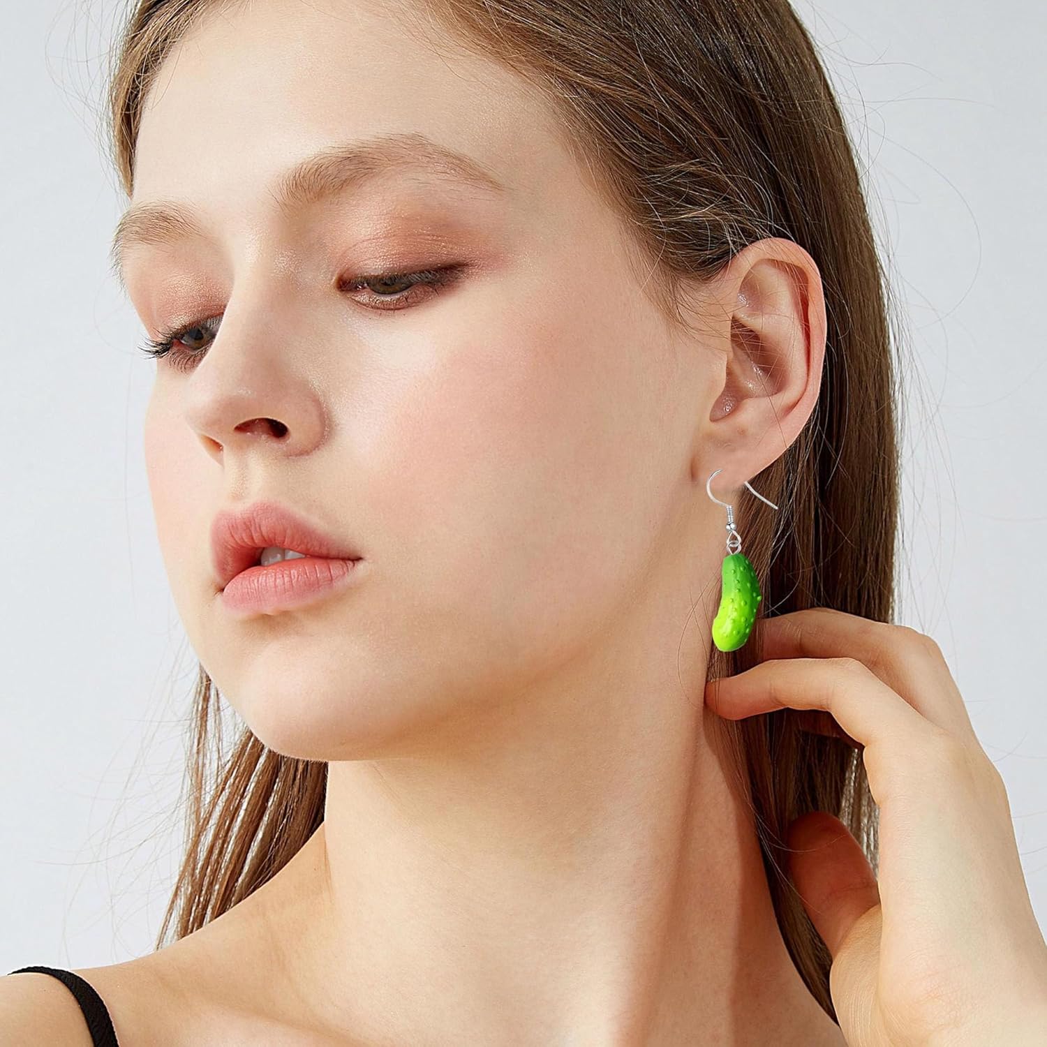 3D Cabbage Cucumber Earrings Fun Vegetable Dangle Earrings for Women Unique Novelty Statement Jewelry - Image 2