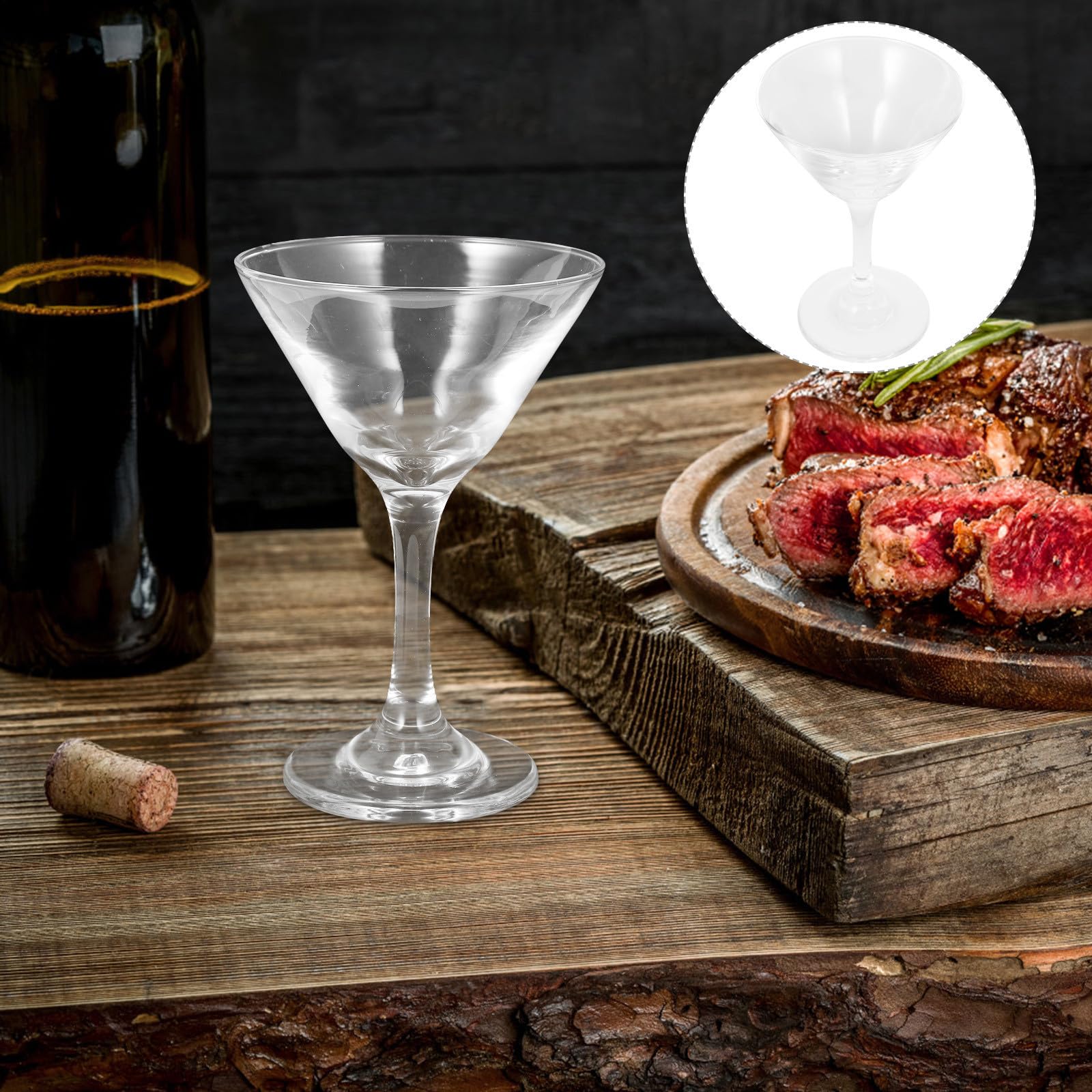 Sosoport 6 Pièces Verre à Cocktail Martini en Élégant et Décoratif 120ml