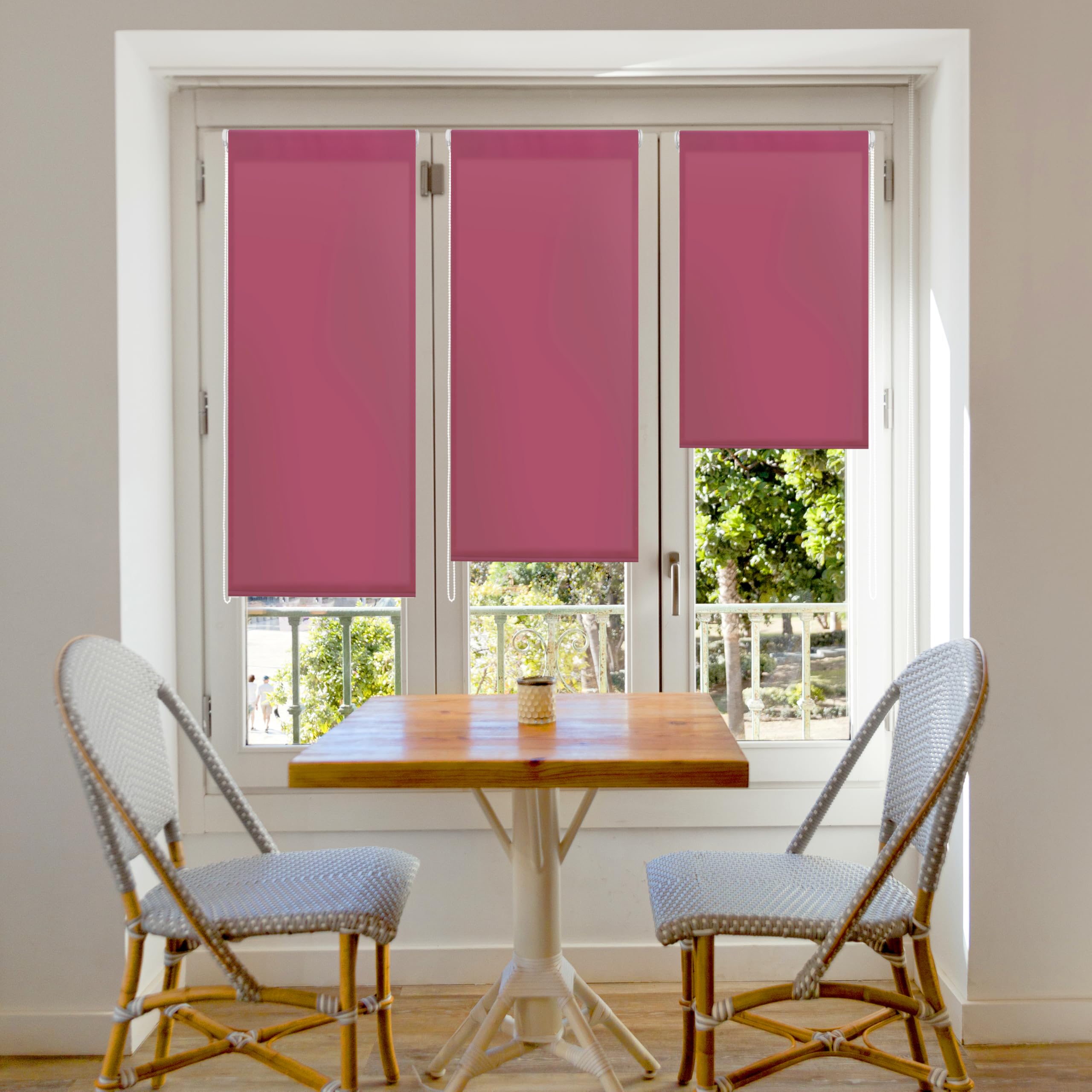 Blindecor Aure | Lichtdurchlässiges Rollos für Fenster und tür ohne bohren mit klämmträger - Fliederfarben, 62 x 180 cm (BxH) | Stoffgröße 59 x 175 cm | rollo klemmfix lichtdurchlässig