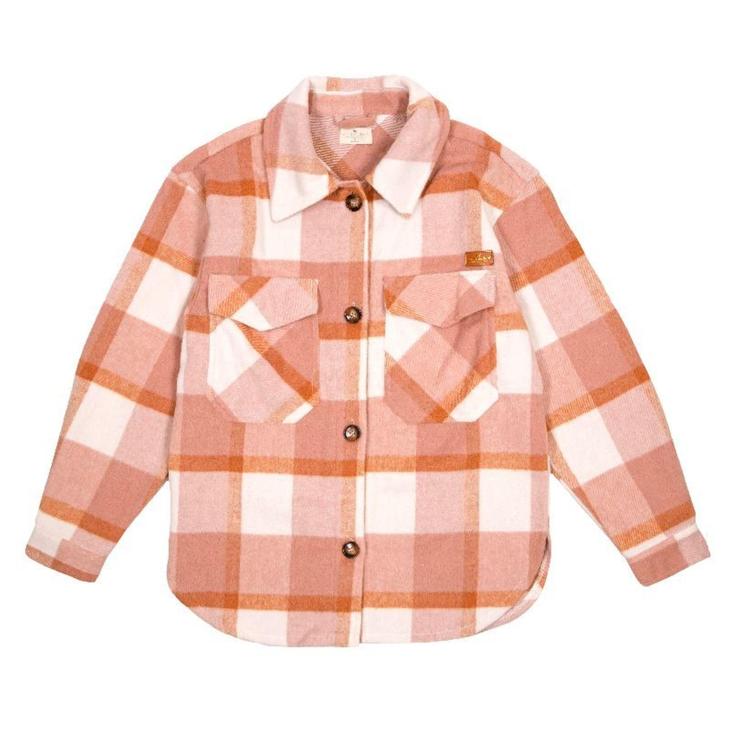 Simply SouthernSherpa Shacket Jacket - Quartz Plaid
