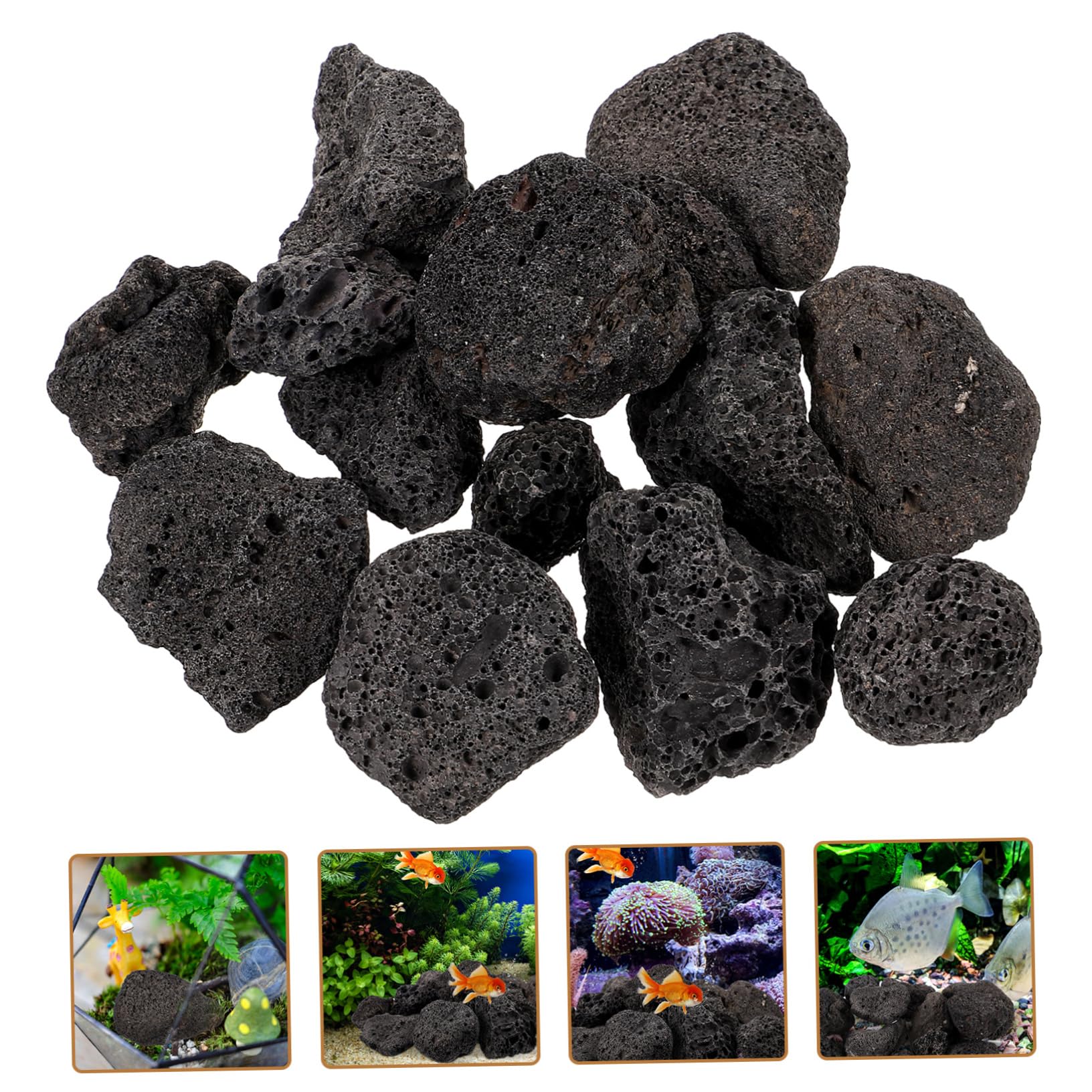 天然物火山石 Amazon | Housoutil 天然火山岩石 装飾用岩 多孔透気性火山石 200g