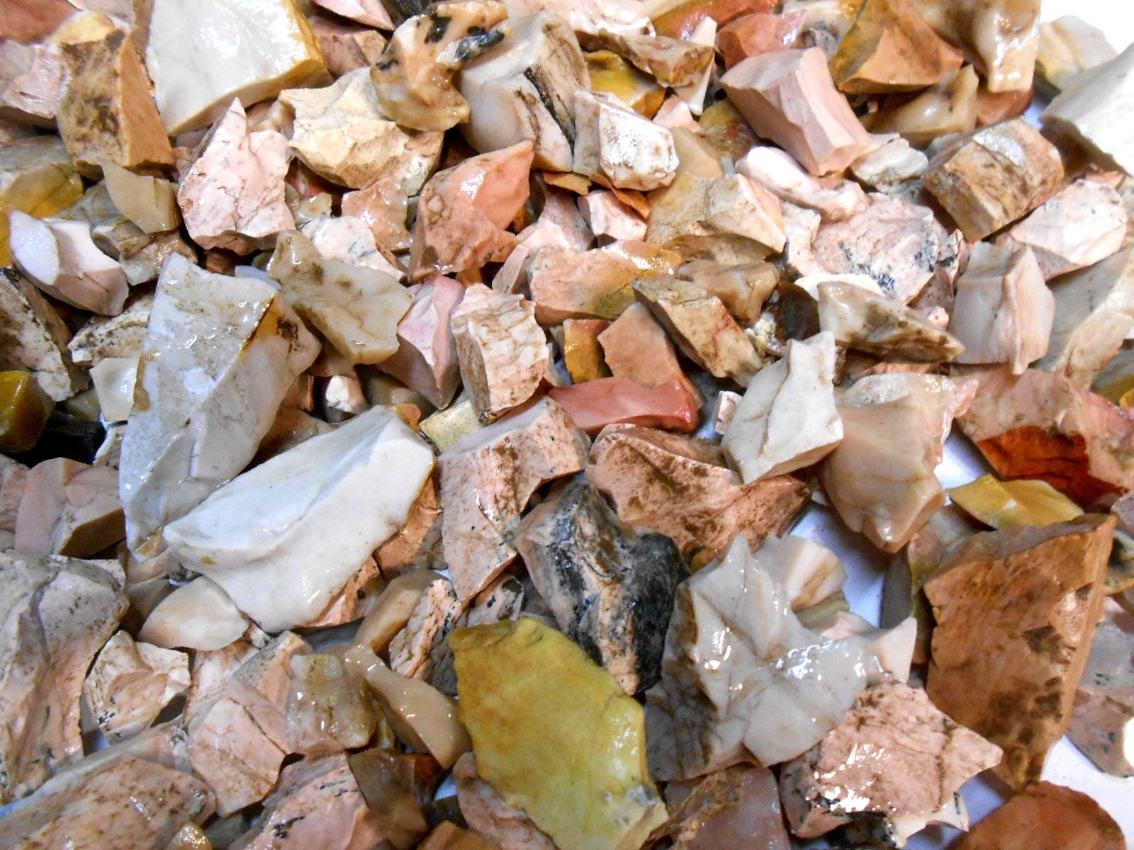 Rockhound's 1st Choice Rock Tumbler Gem Refill Kit -Natural Australia Pink Opalite Rough- 8oz