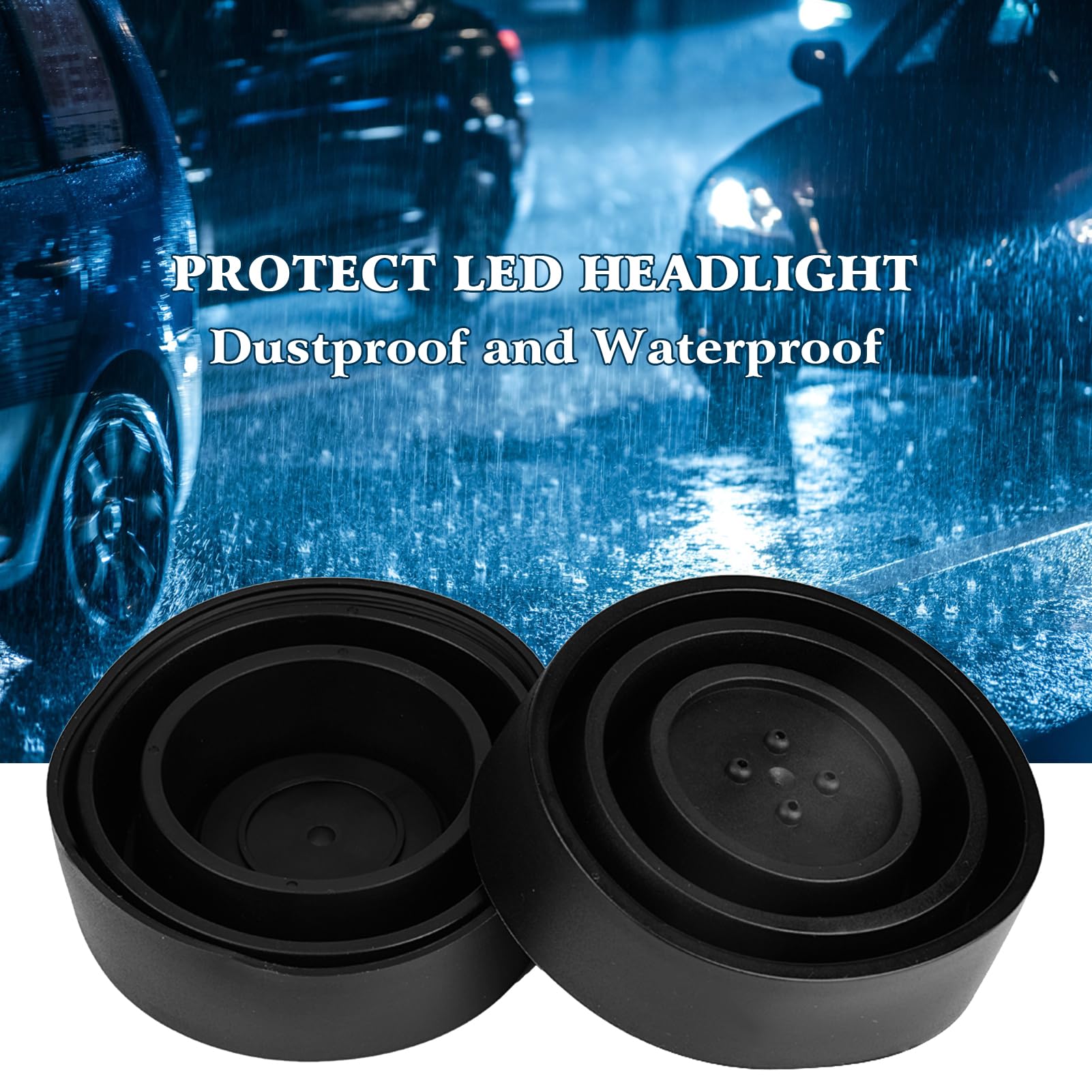2pcs Cache-poussière De Phare LED De Voiture, Joint En Caoutchouc De Phare étanche à La Poussière Pour H4 H7 H8 H11 9005 Ampoule De Phare