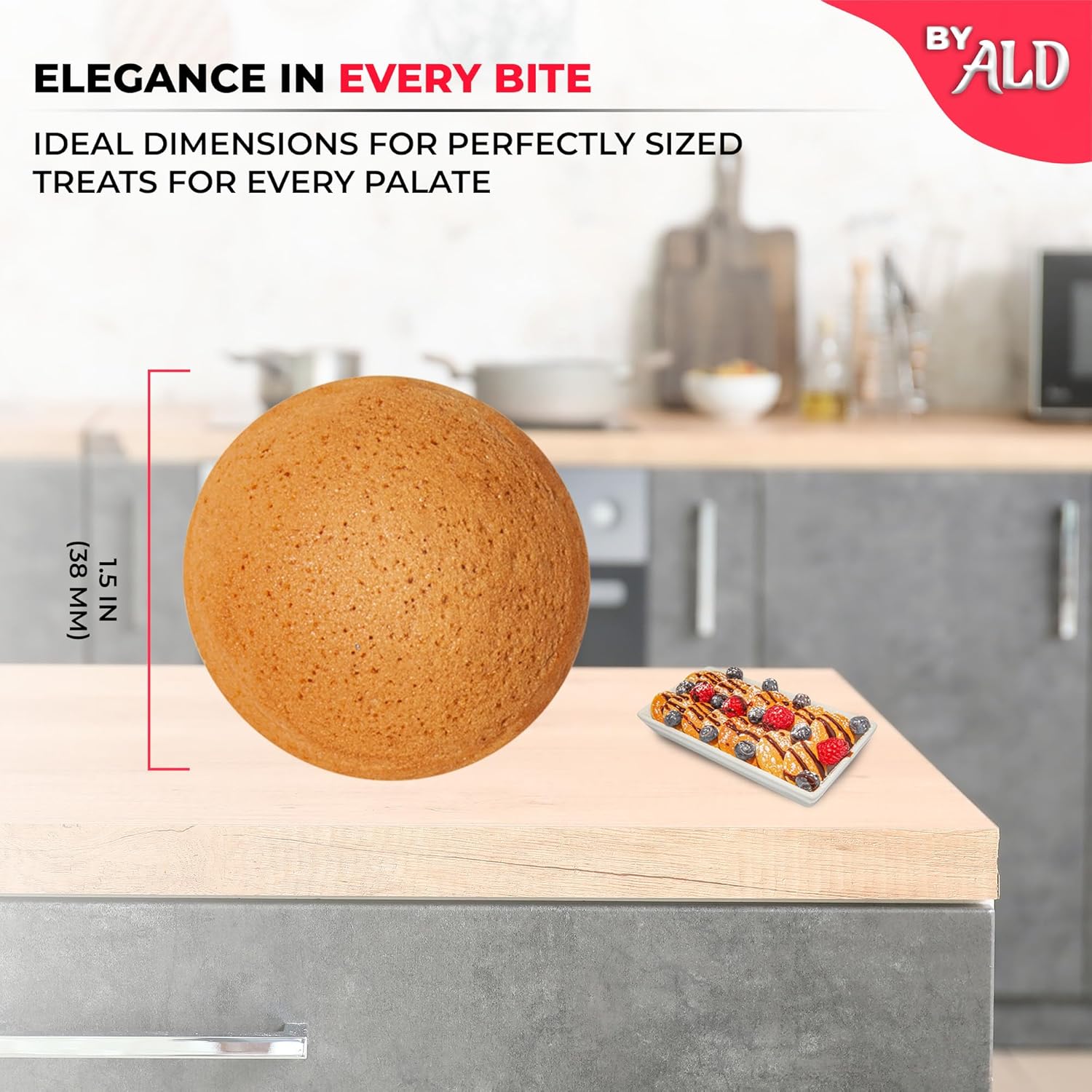 ALDKitchen Mini Dutch Pancake Maker | Poffertjes Maker | Nonstick | 110V (50 Pancakes)