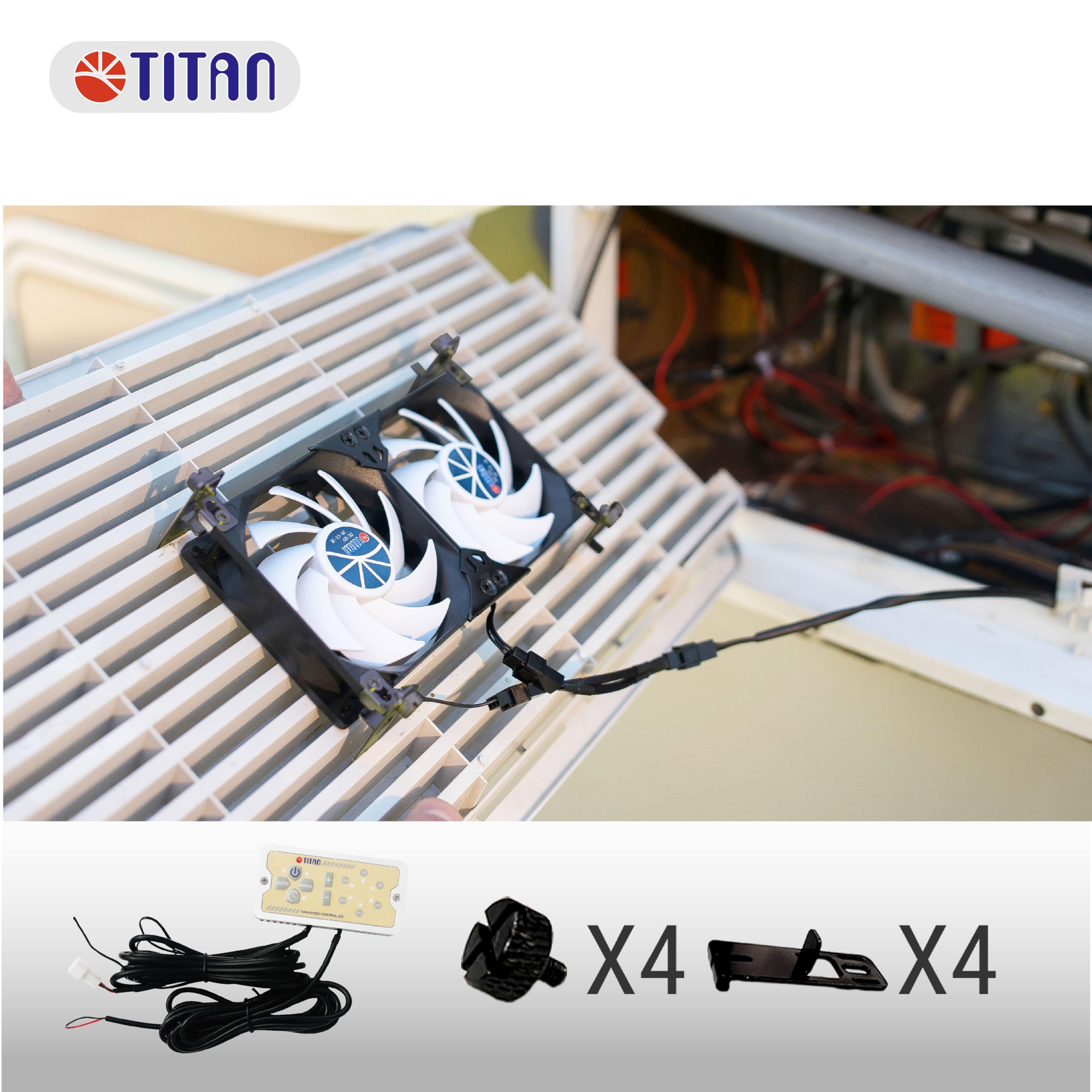 TITAN Ventola Doppia Frigorifero 140mm
