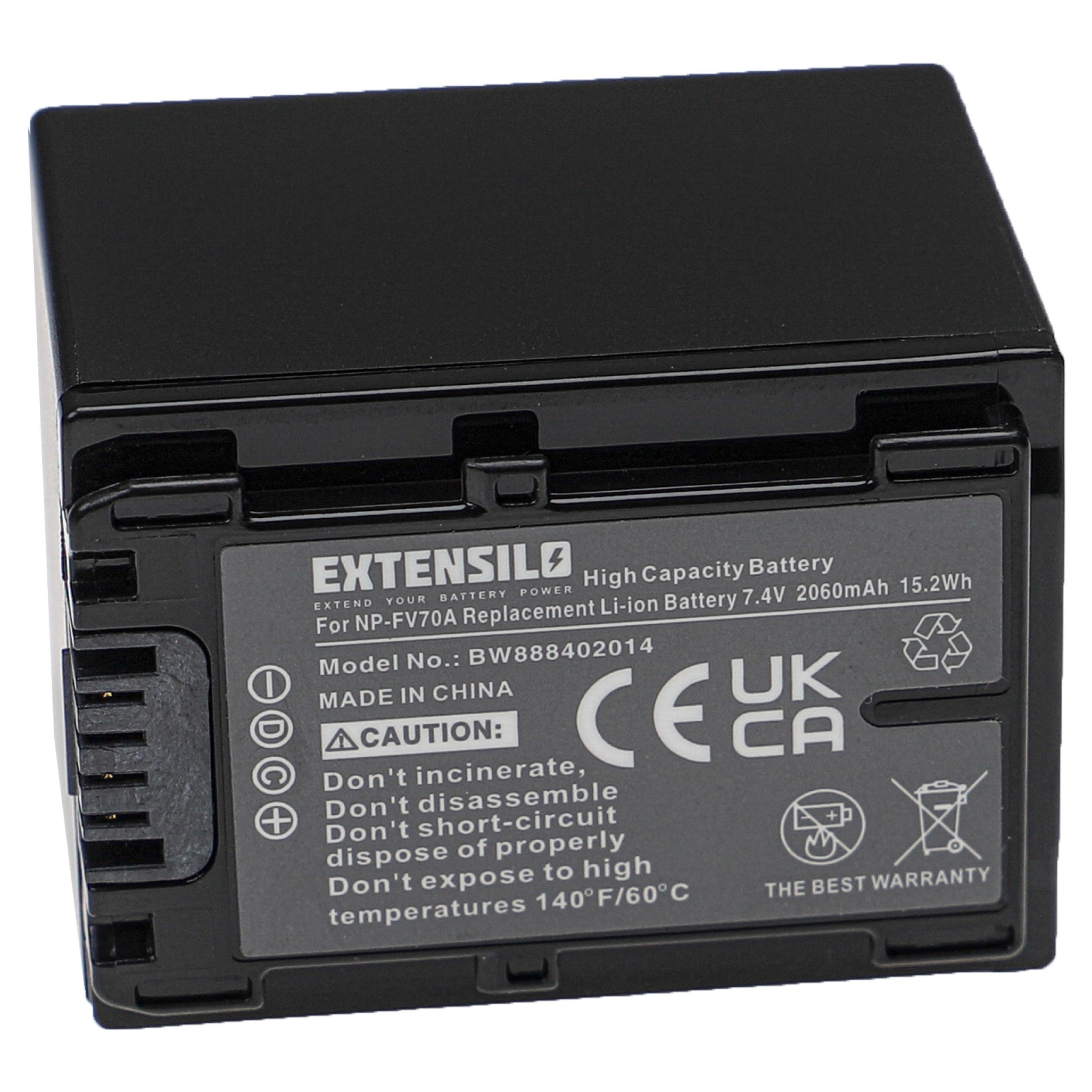 2X Batterie Remplacement pour Sony NP-FV70A